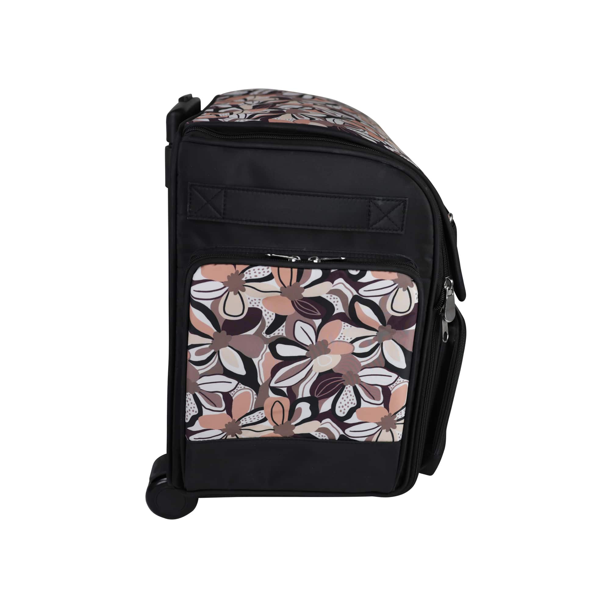 Everything Mary Floral Deluxe Collapsible Rolling Craft Bag