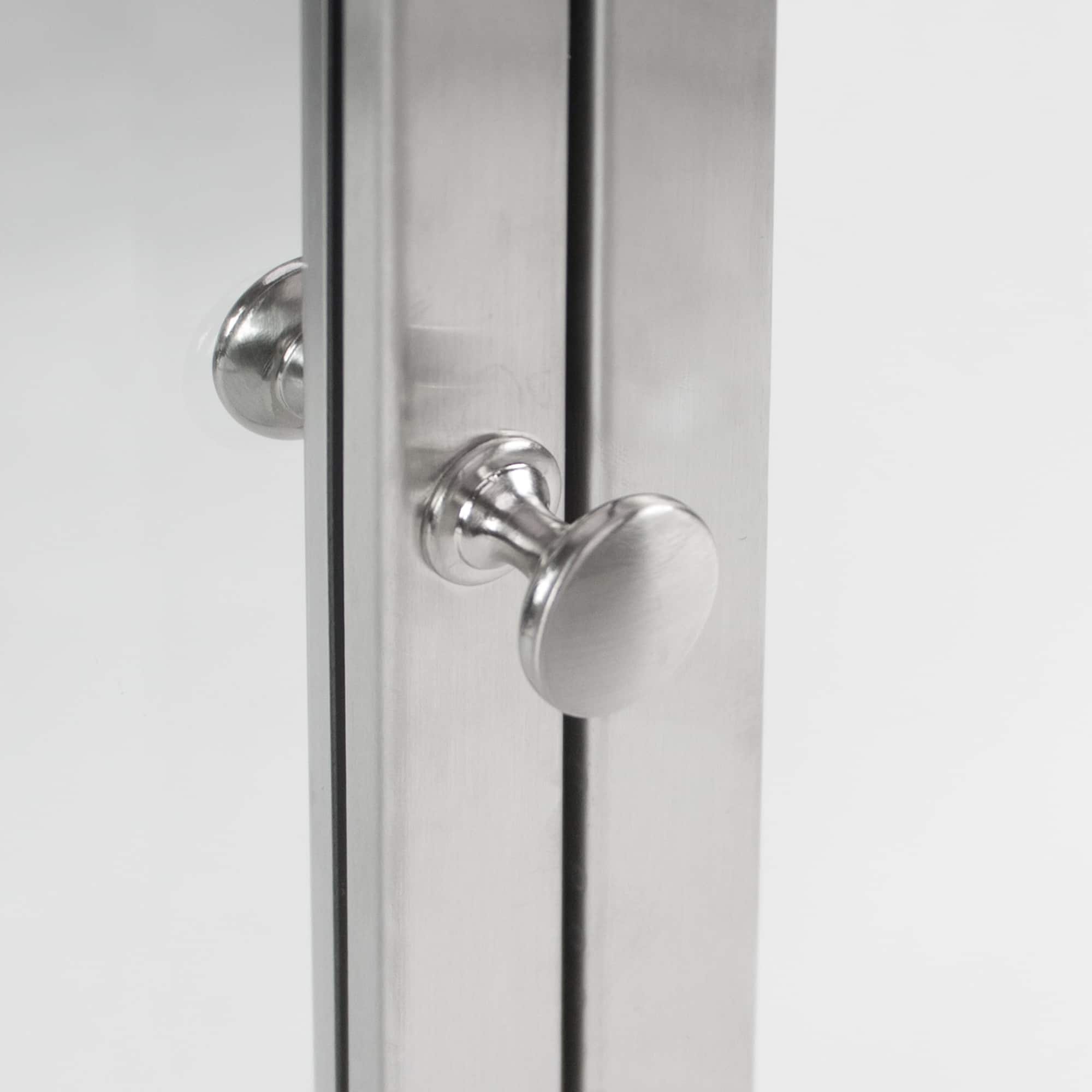 Head West Brushed Nickel Stainless Steel Recessed Mirrored Medicine Cabinet