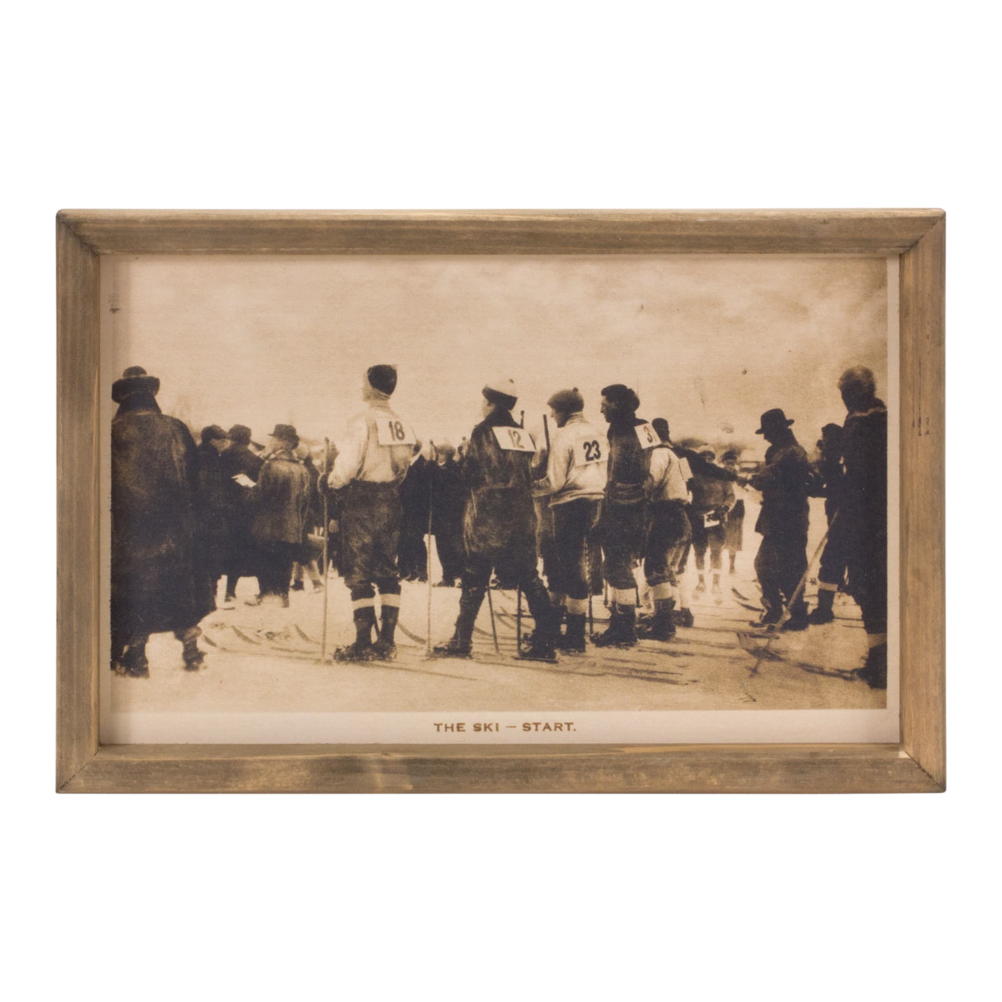 Holiday Vintage Photograph Ski Race Hanging Wall Décor