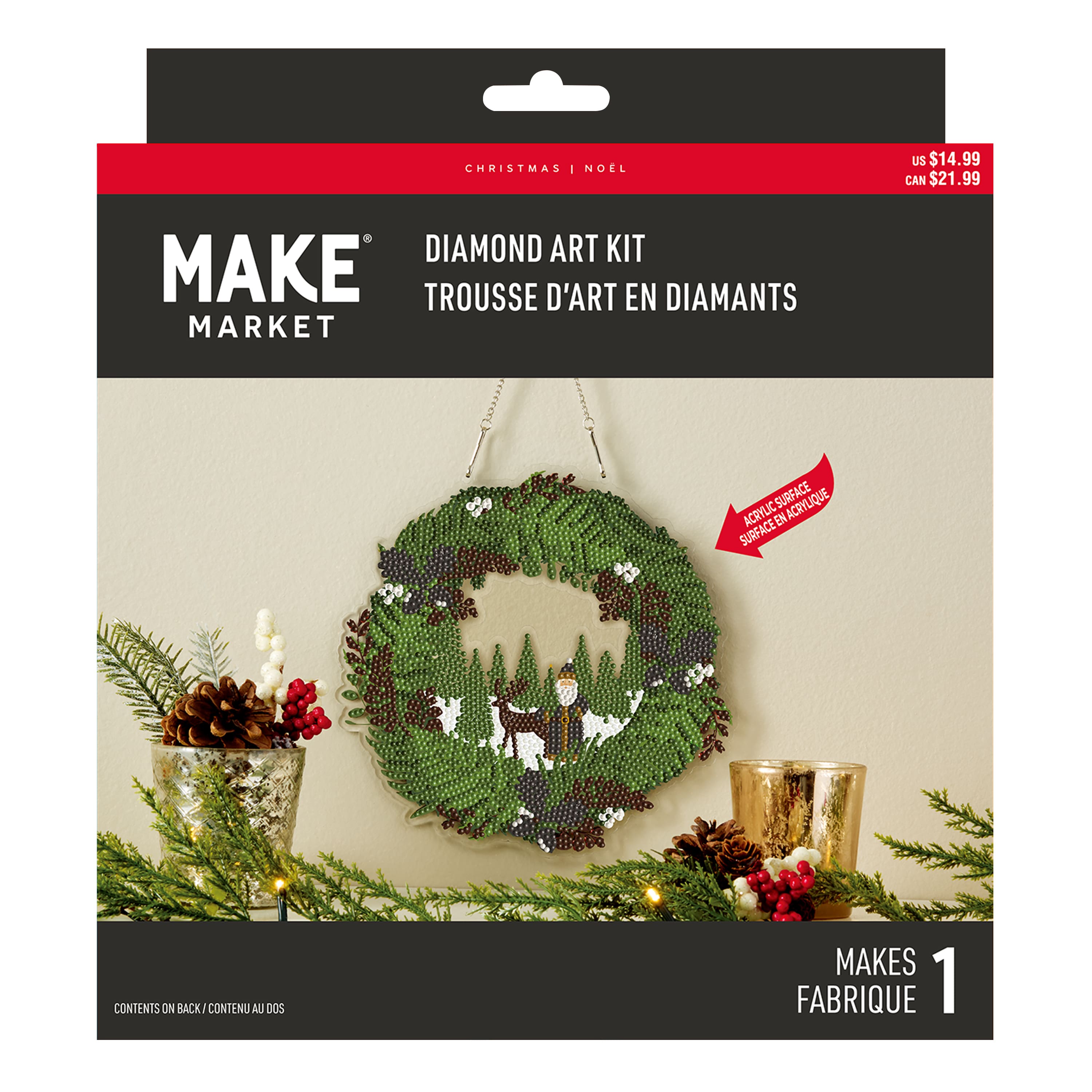 8" Winter Forest Wreath Diamond Art Kit by Make Market®