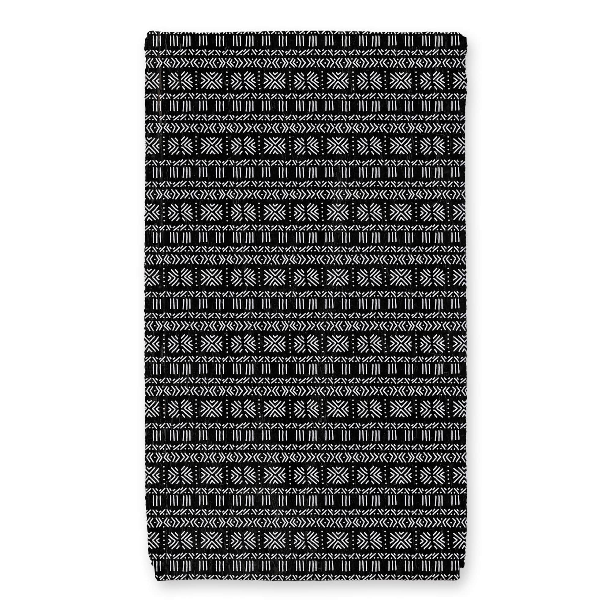 Creep White Mudcloth Tea Towel Set