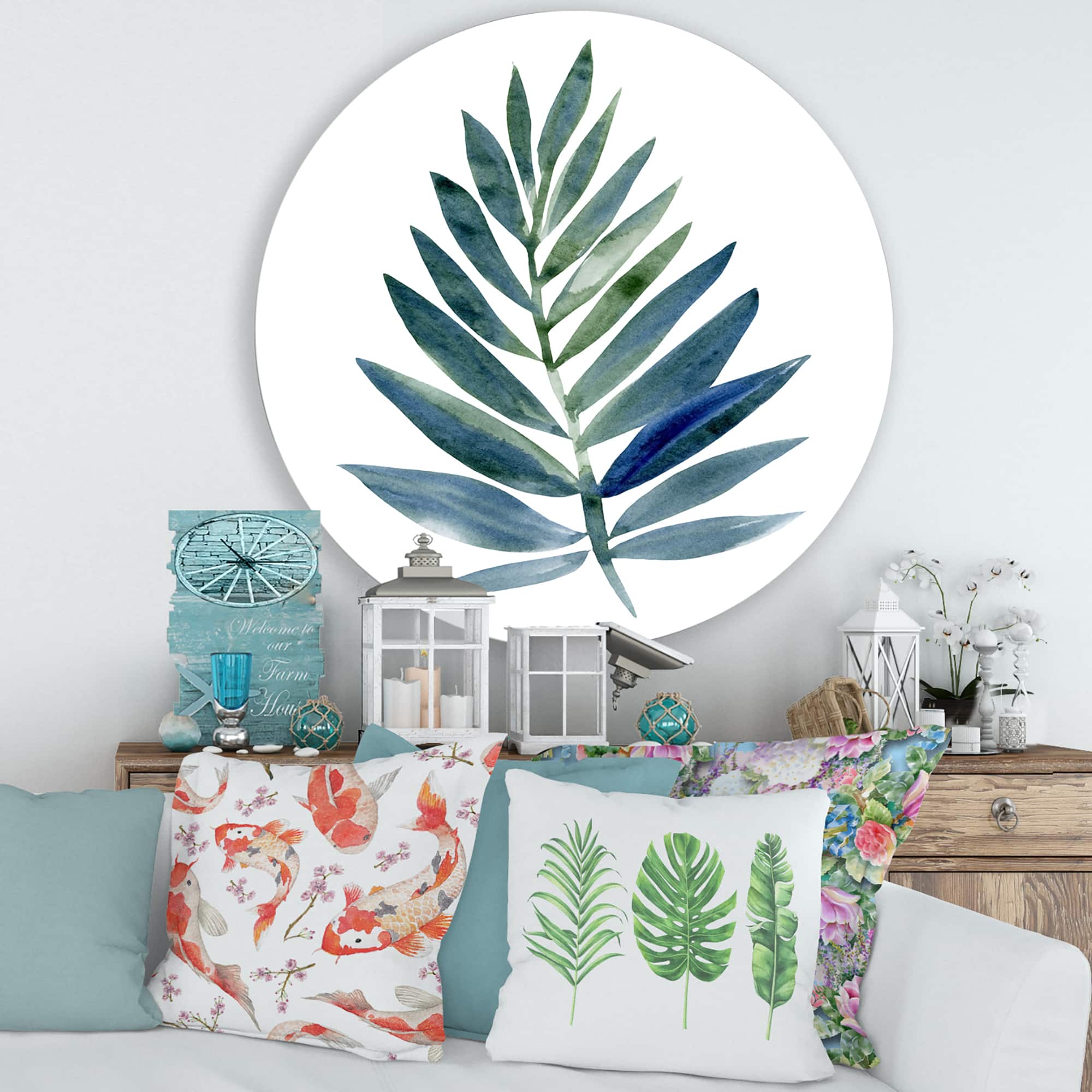 Designart - Tropical Green Leaf