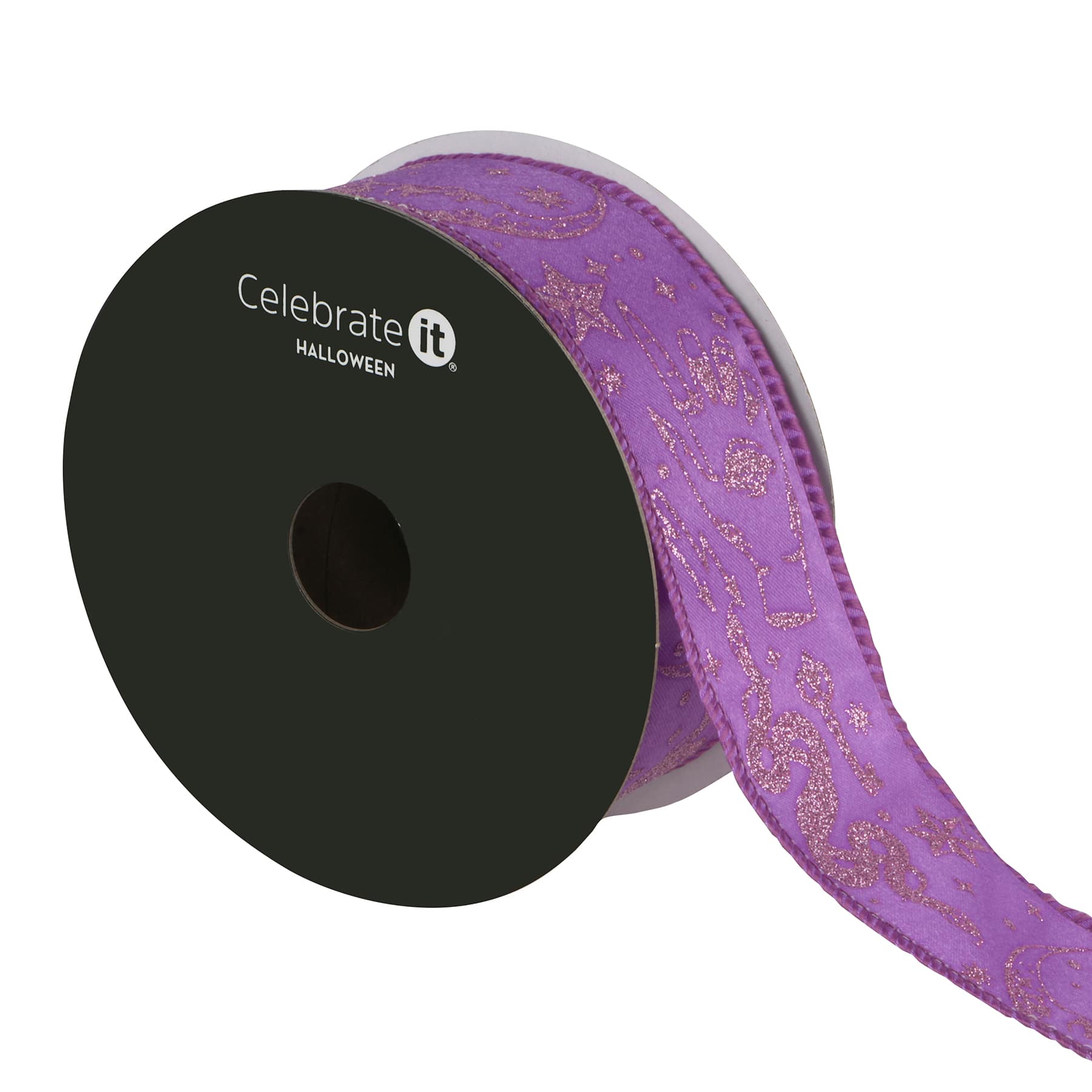 1.5" x 10yd. Purple & Gold Divinity Hand Wired Ribbon by Celebrate It®