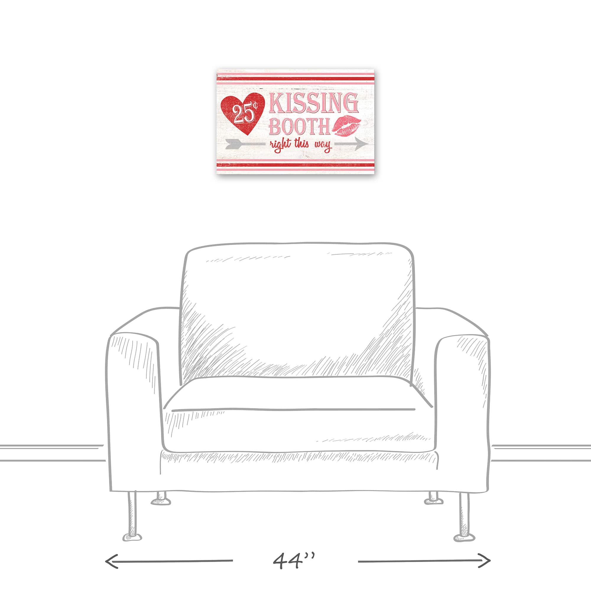 Kissing Booth 12" x 18" Canvas Wall Art