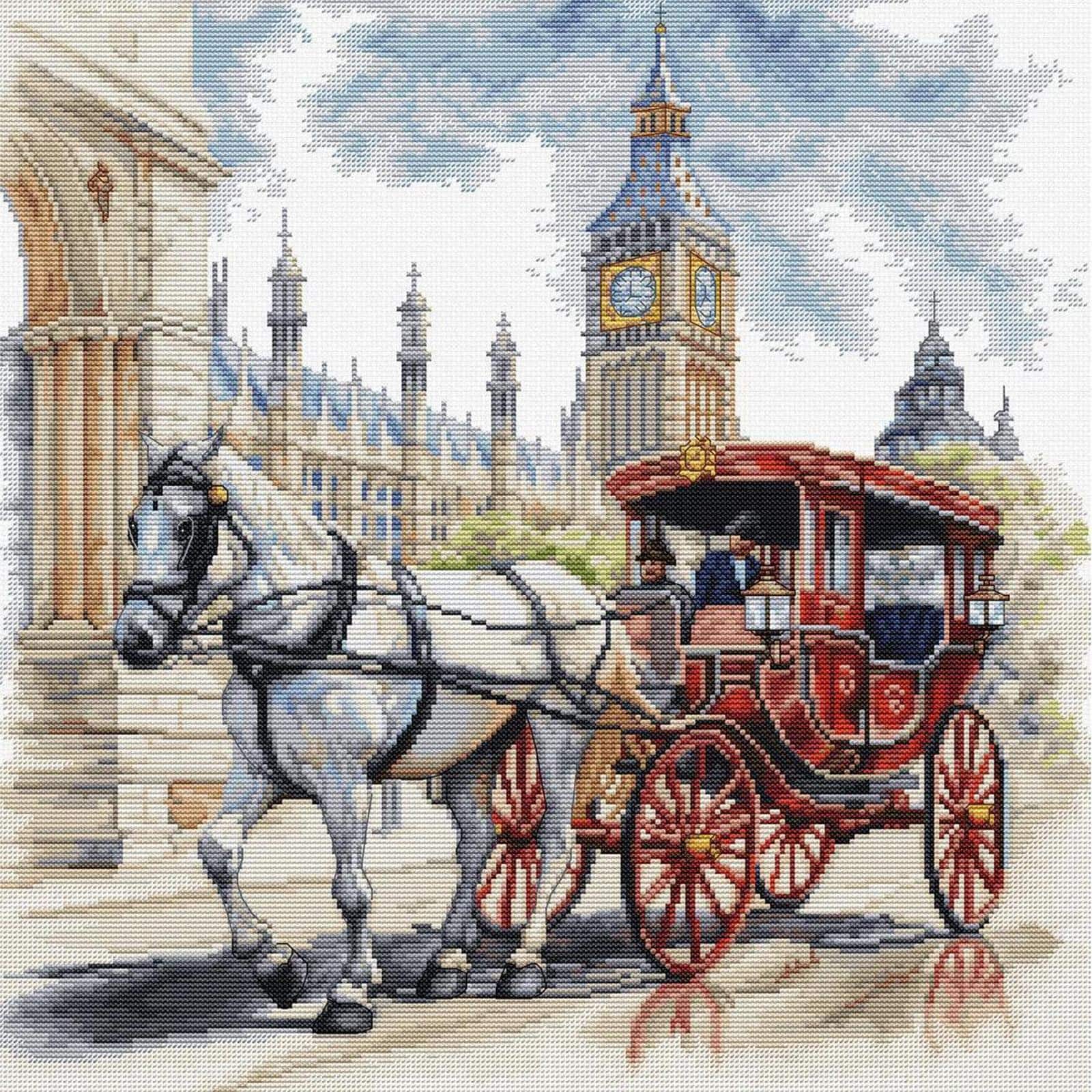 Luca-S Carriage Ride Counted Cross Stitch Kit