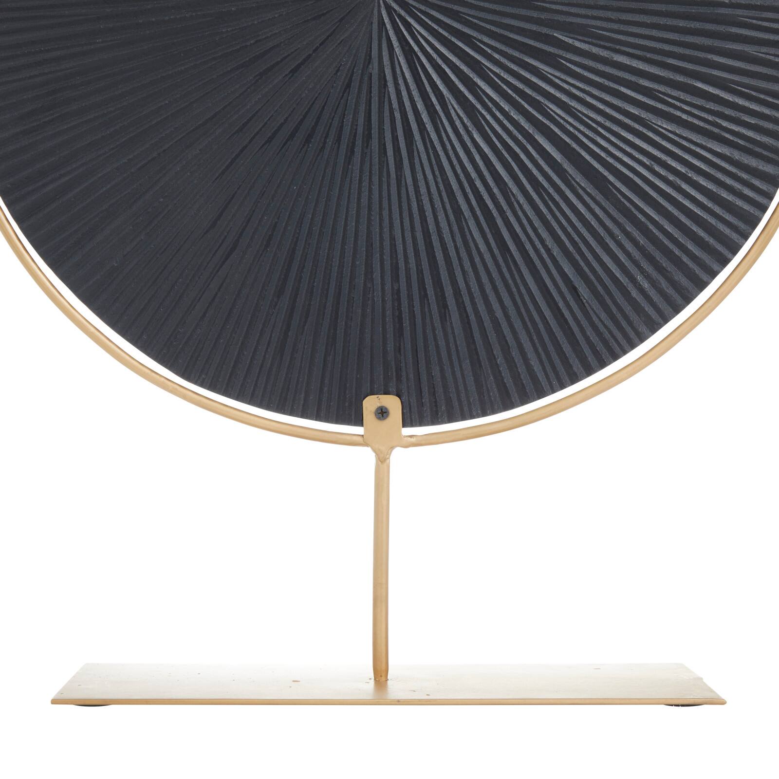 CosmoLiving by Cosmopolitan Black Iron Contemporary Sculpture, 23" x 18" x 4"