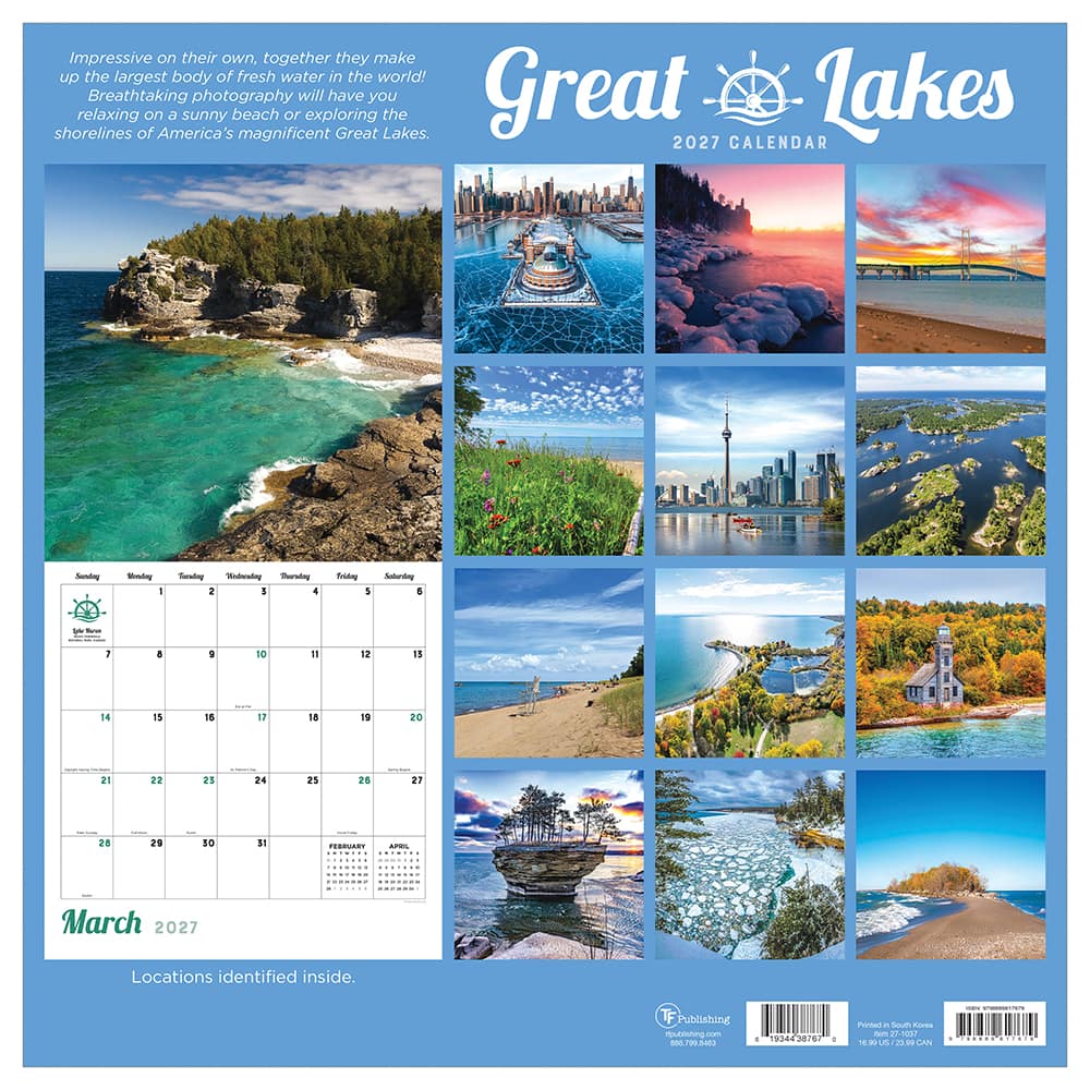 2027 Great Lakes Wall Calendar