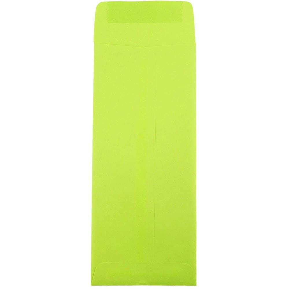JAM Paper 4.75" x 11" Ultra Lime Green Policy Business Envelopes