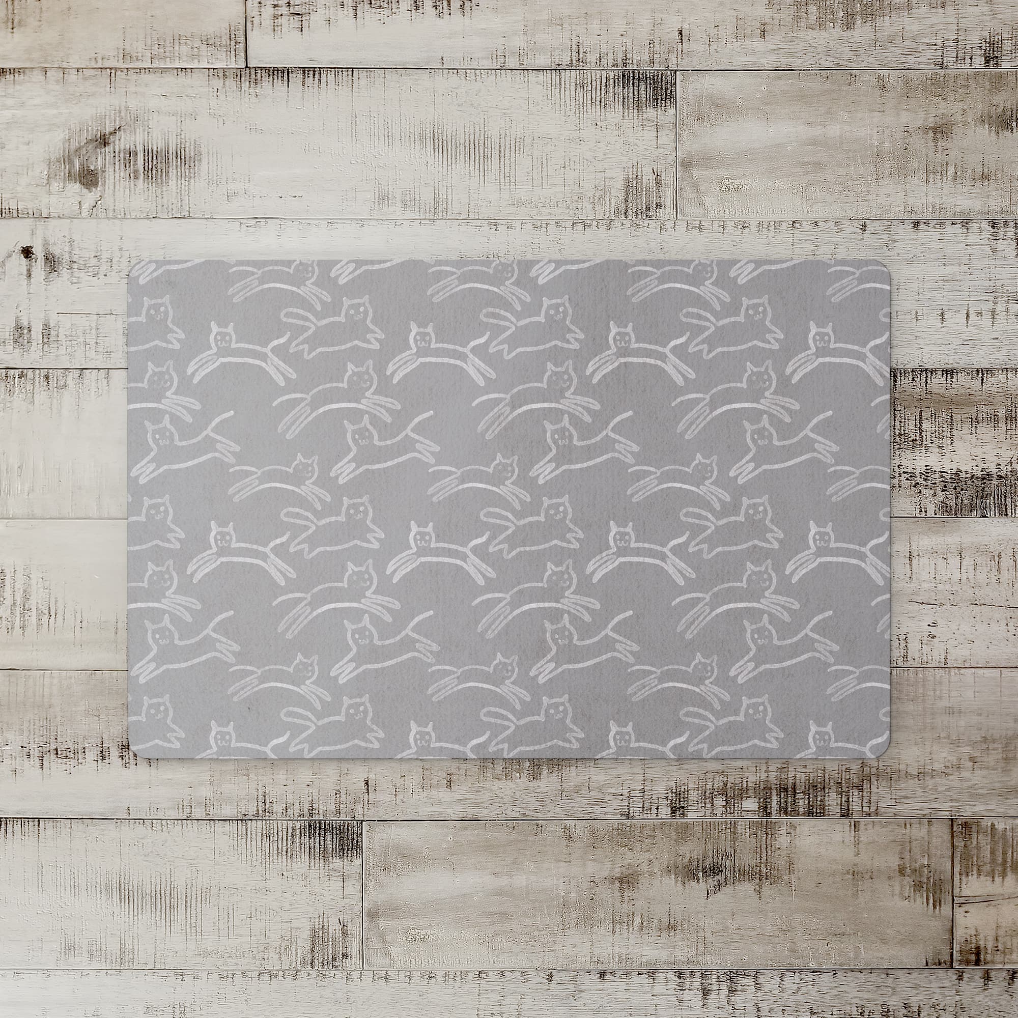 Leaping Cat Pattern I 27" x 18" Floor Mat