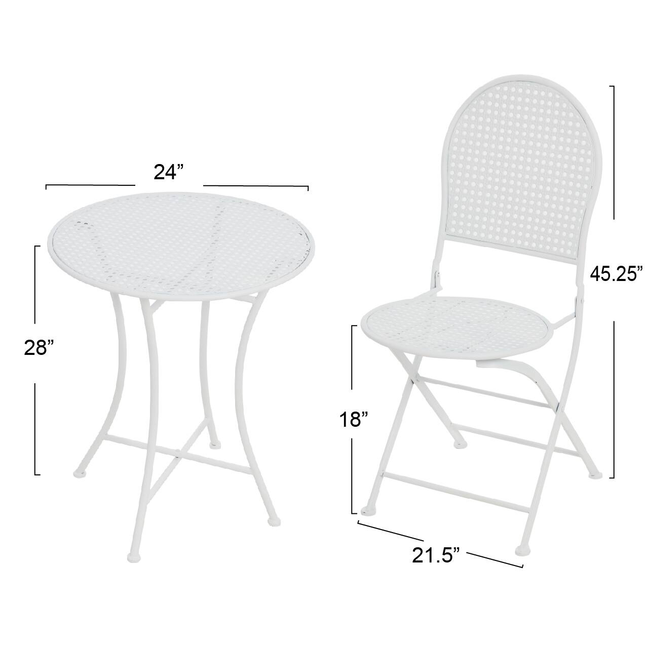 Hello Honey® Metal Cane Outdoor Bistro Patio Set