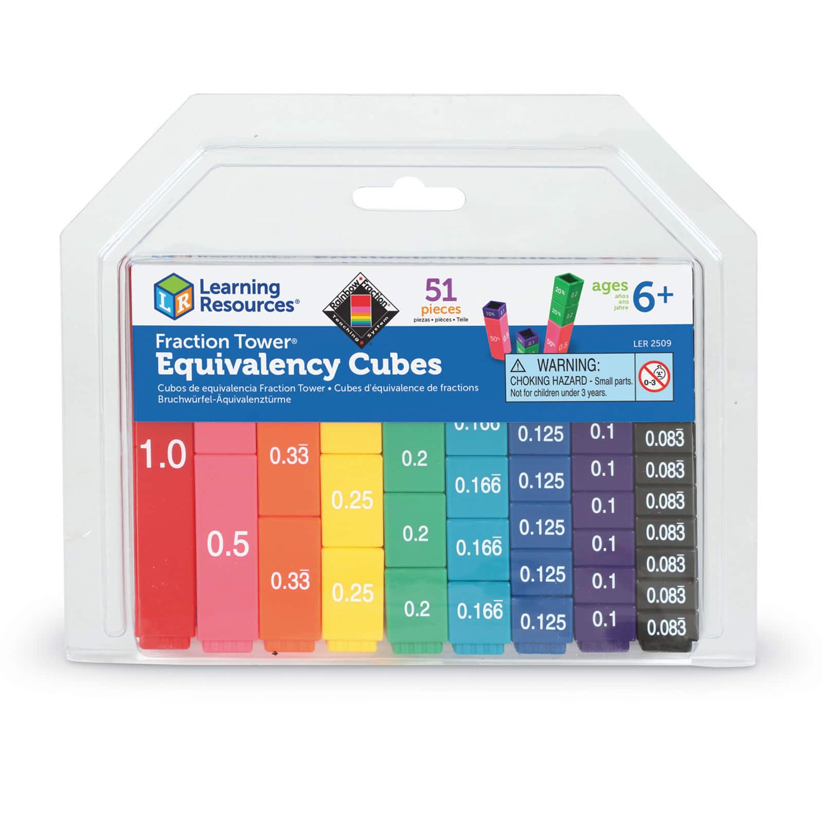 Fraction Tower® Equivalency Cubes
