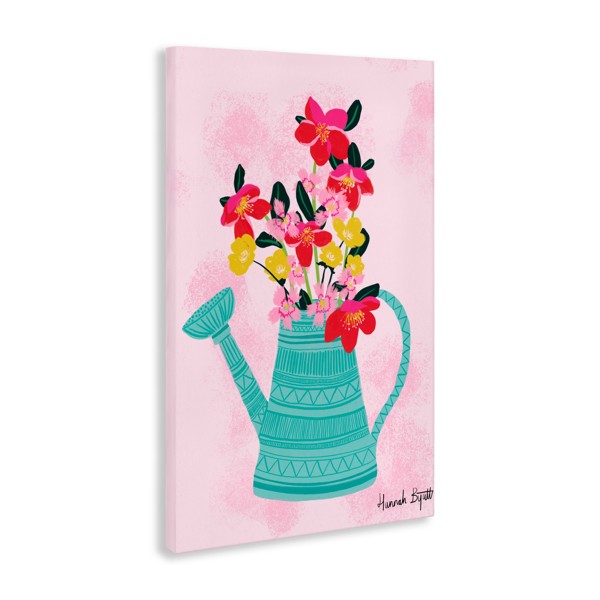 Stupell Industries Local Floral in Watering Can Canvas Wall Art