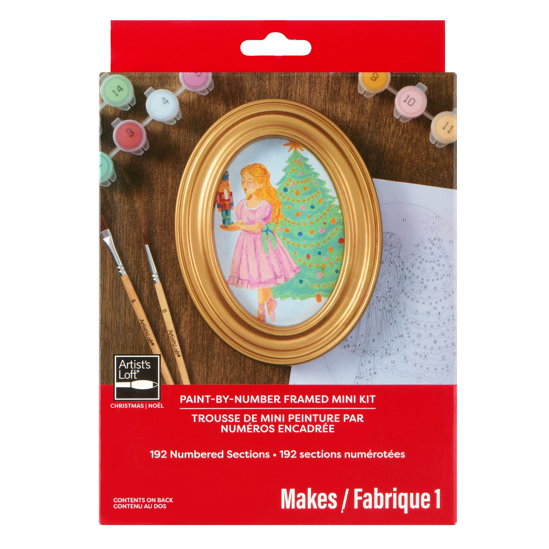 Christmas Ballet Paint-by-Number Framed Mini Kit by Artist's Loft®