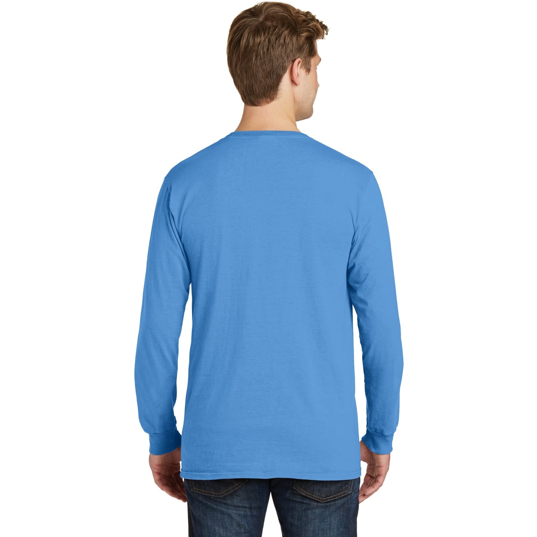 Port & Company® Beach Wash® Garment-Dyed Long Sleeve Pocket T-Shirt