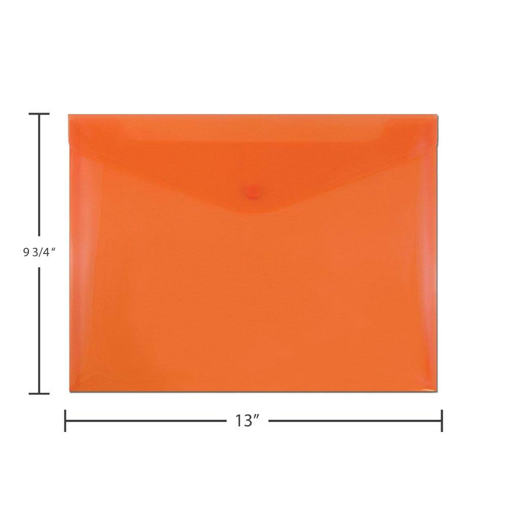 JAM Paper 9.75" x 13" Plastic Snap Closure Envelopes