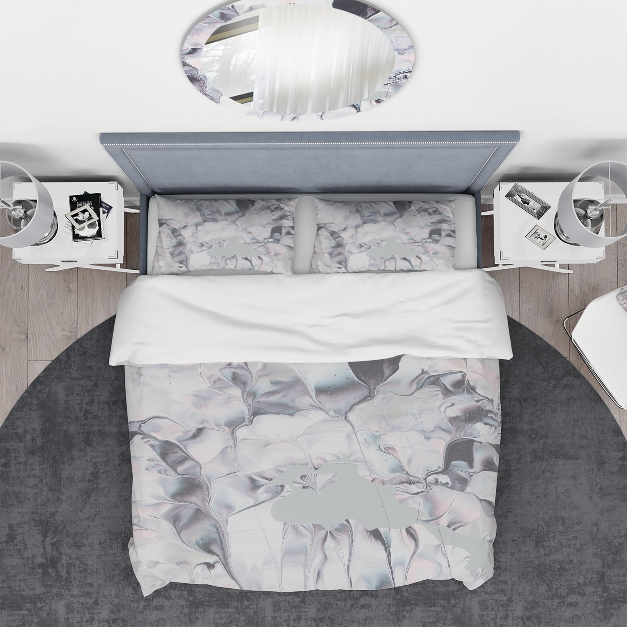 Designart 'Light and Shadow III' Geometric Bedding Set