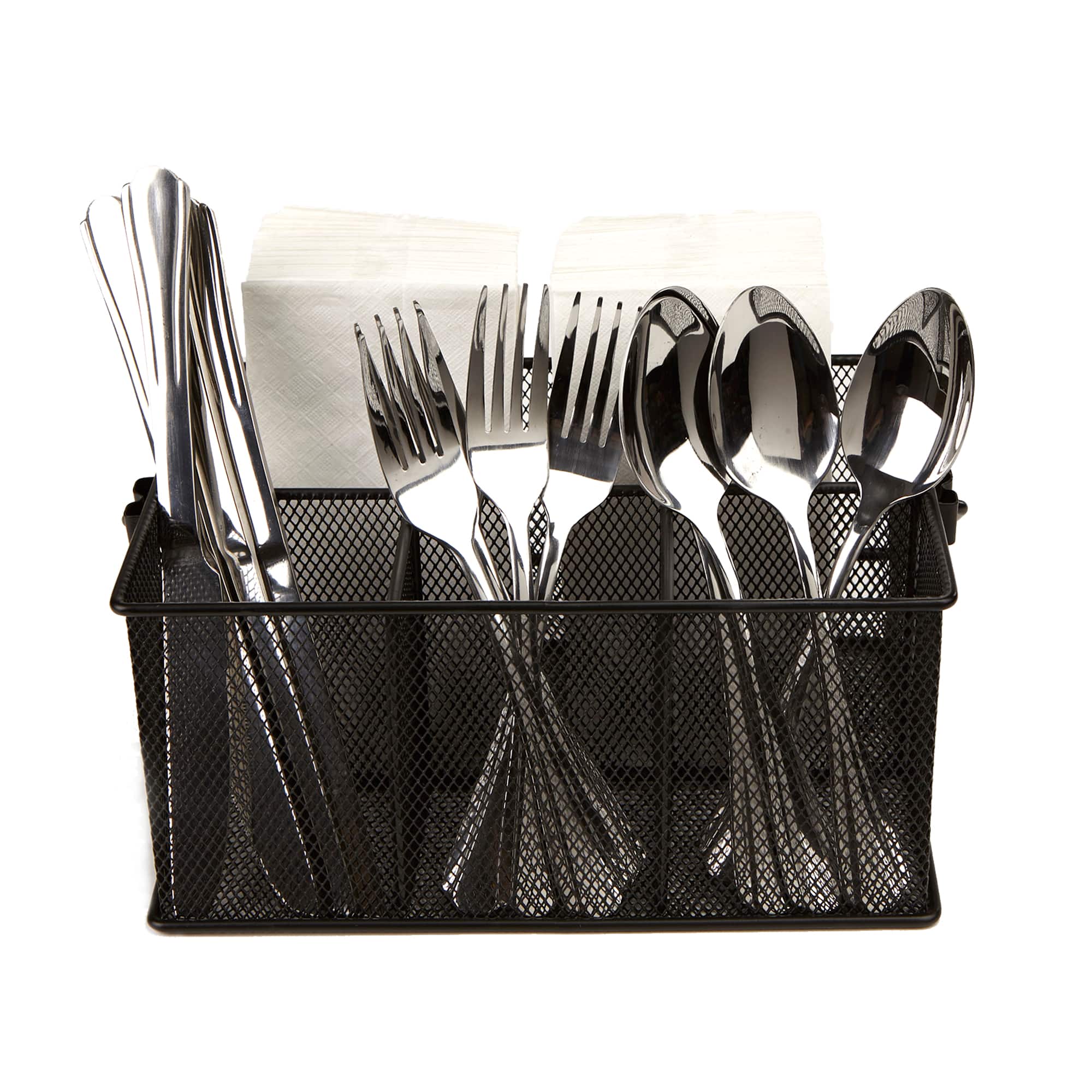 Mind Reader Black Mesh Storage Basket Organizer