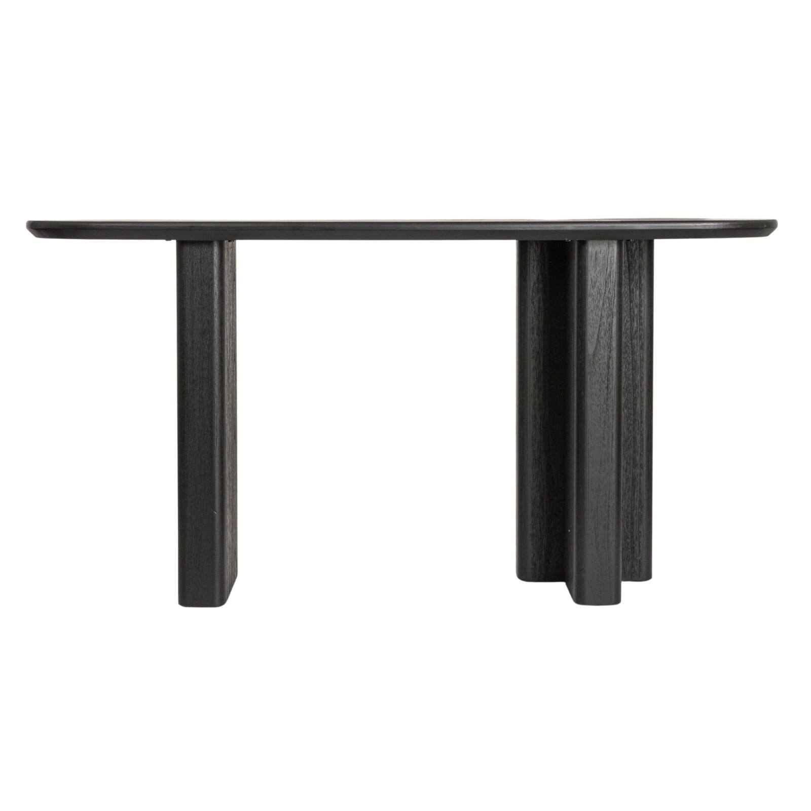Hello Honey® Black Asymmetrical Fir Wood & Sycamore Wood Console Table
