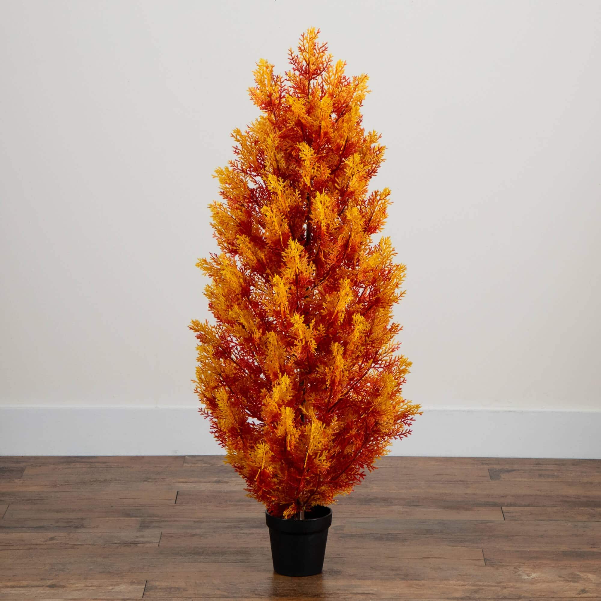 4ft. UV Resistant Autumn Artificial Fall Cedar Tree (Indoor/Outdoor)