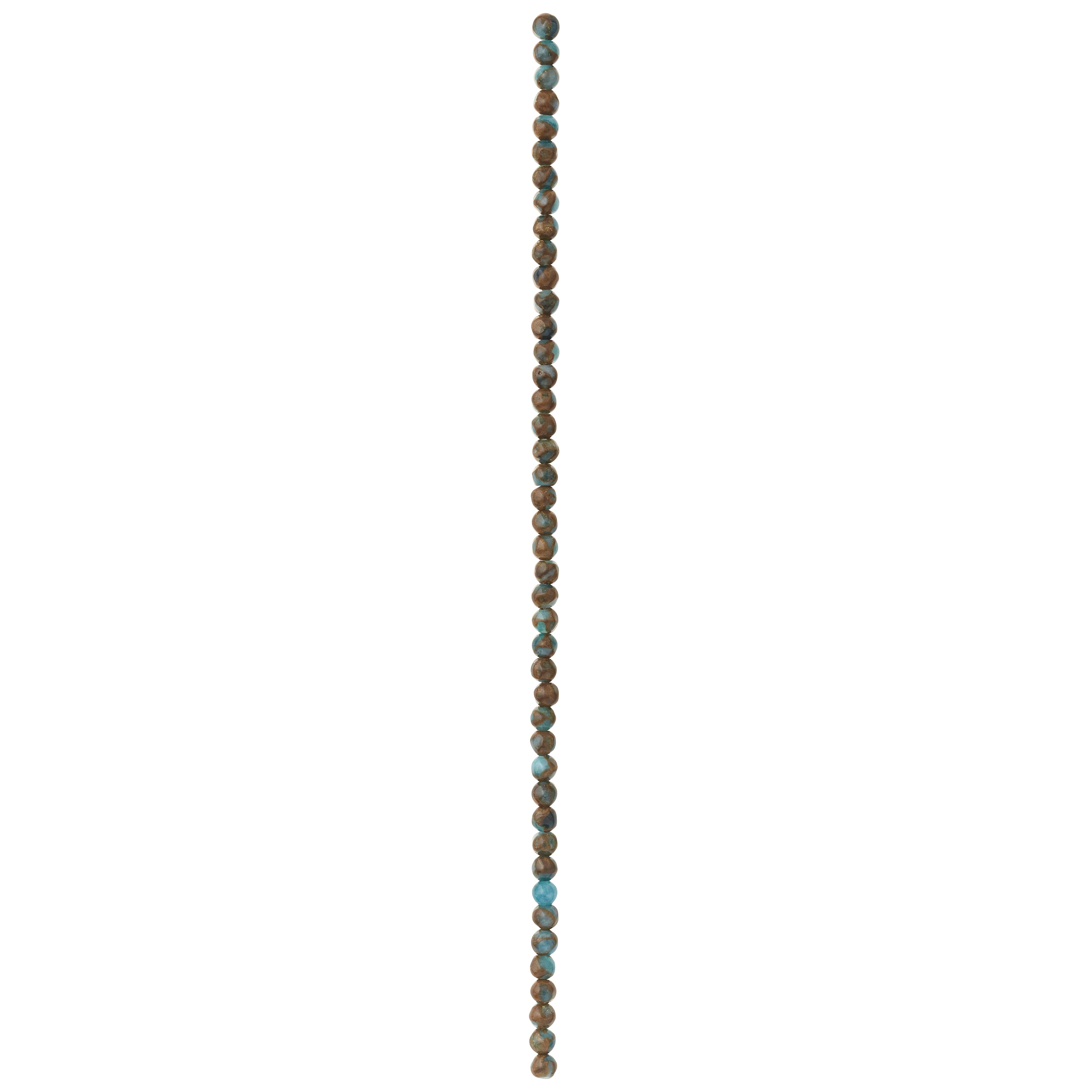 12 Pack: Light Blue Impression Jasper Round Beads, 4mm by Bead Landing®