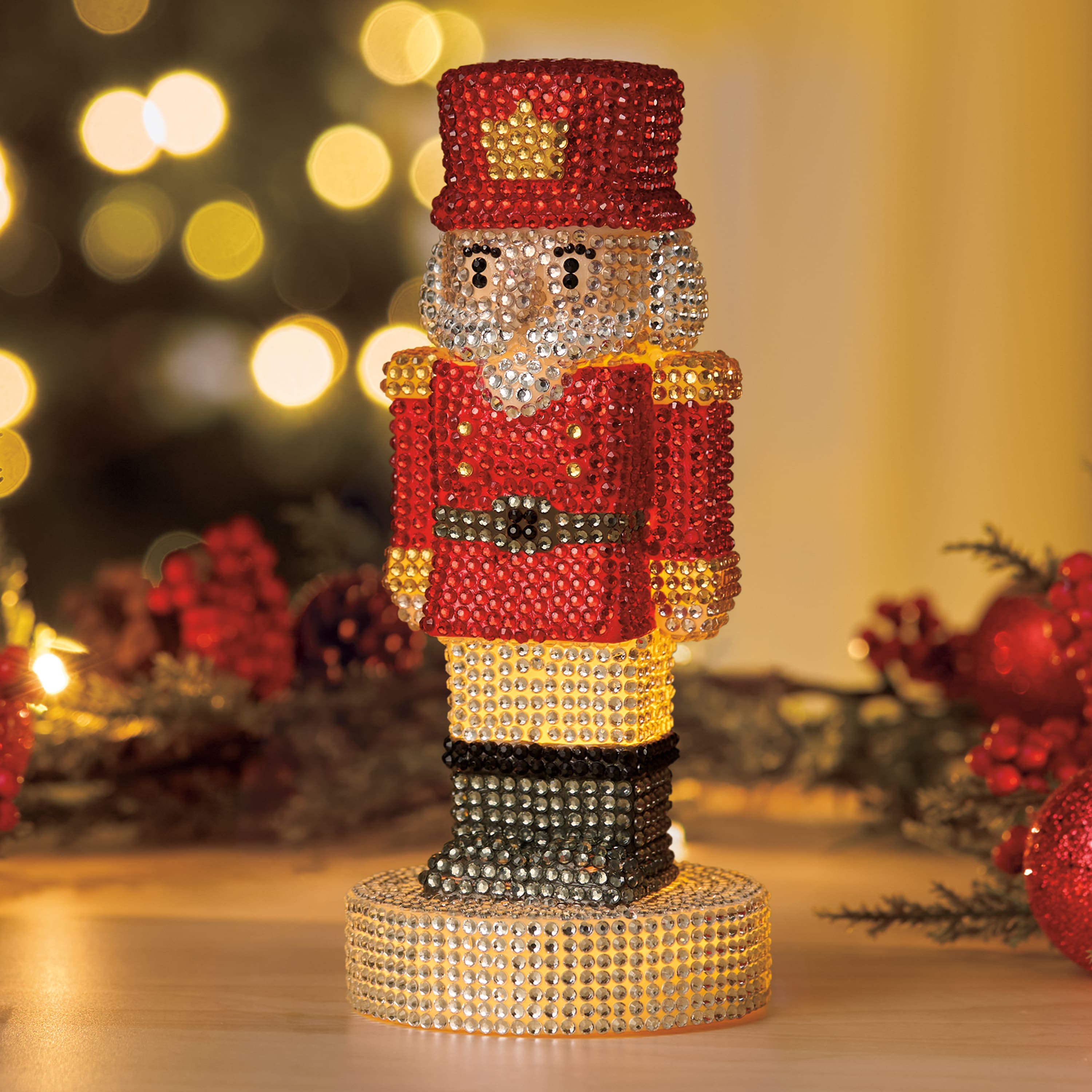 LED Light-Up 3D Nutcracker Diamond Art Kit by Make Market®