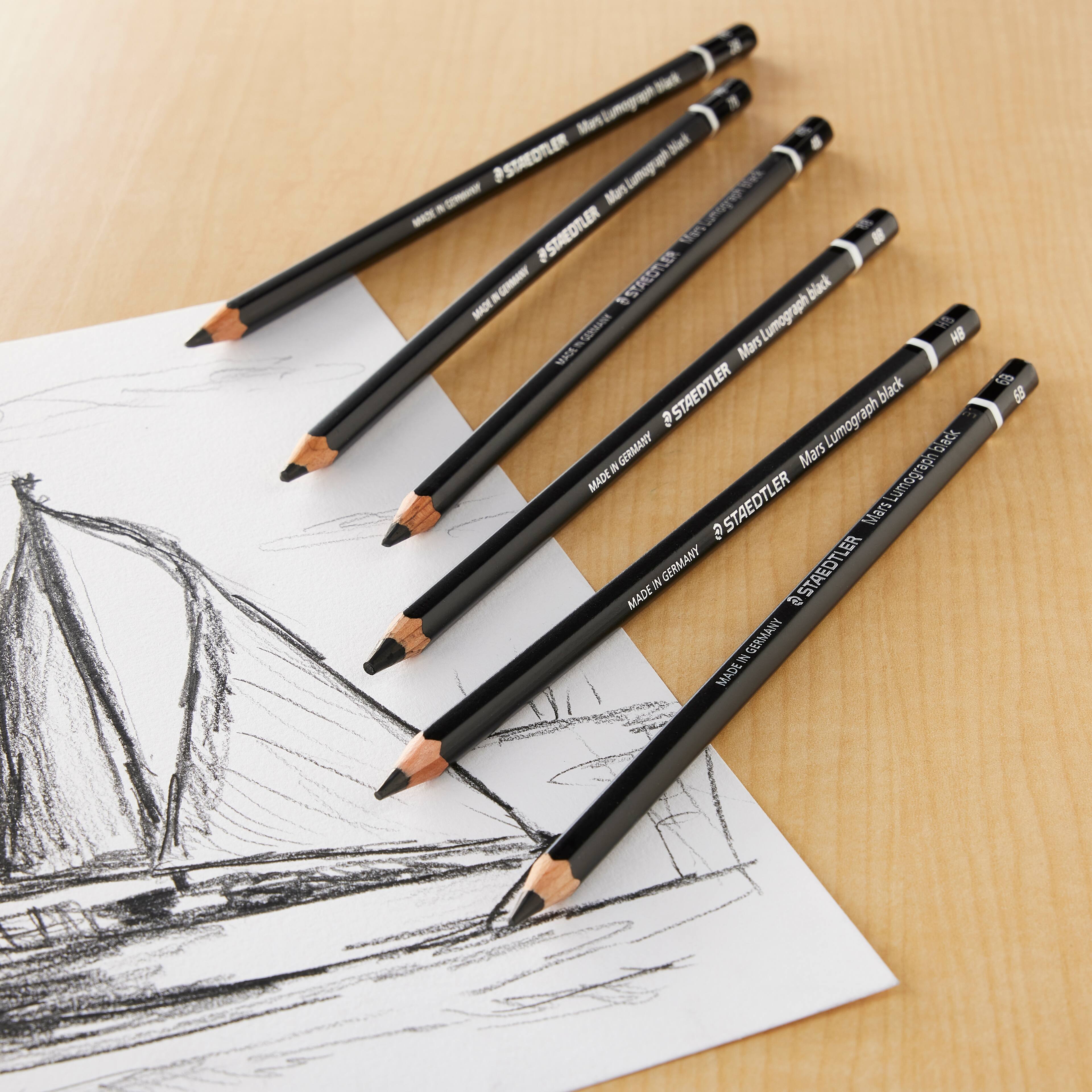 10 Packs: 6 ct. (60 total) Staedtler® Mars® Lumograph® Black Pencil Set