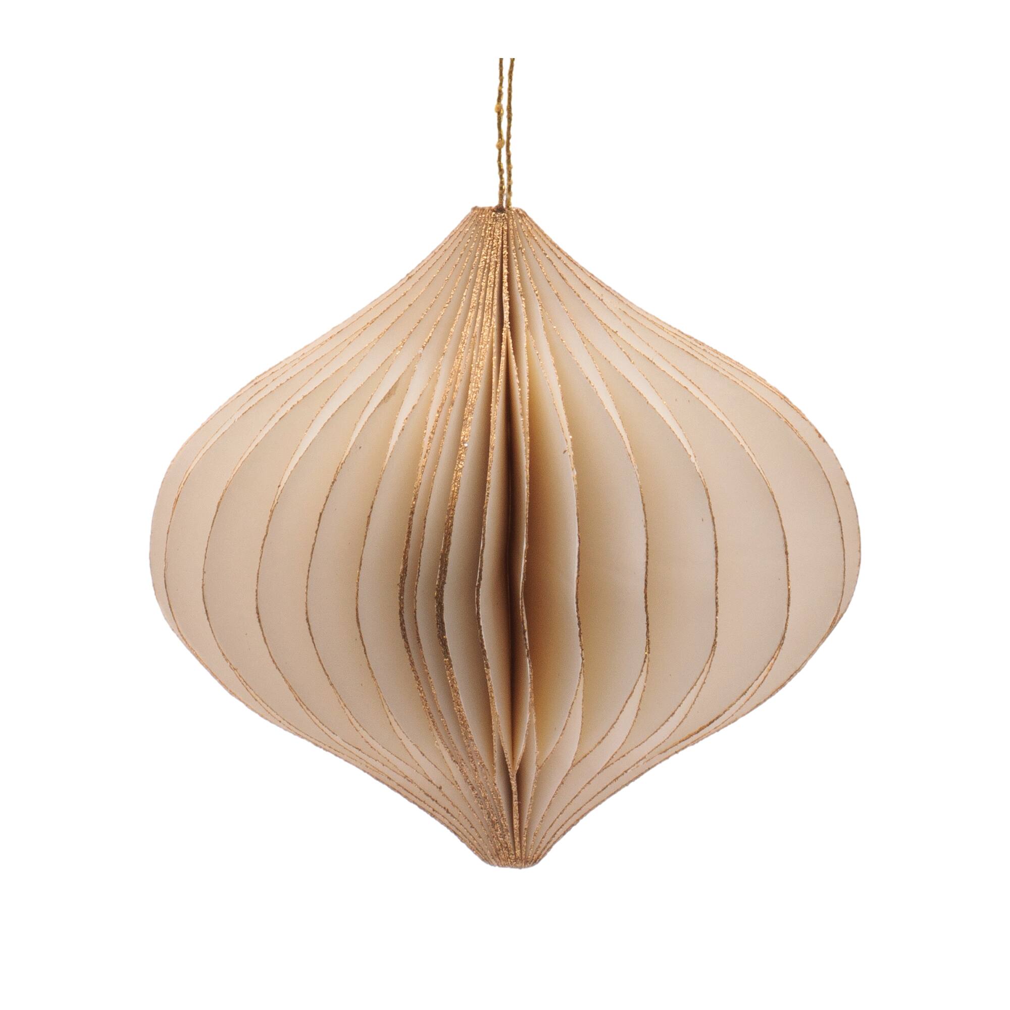 Melrose White Round & Onion Paper Ornaments Set