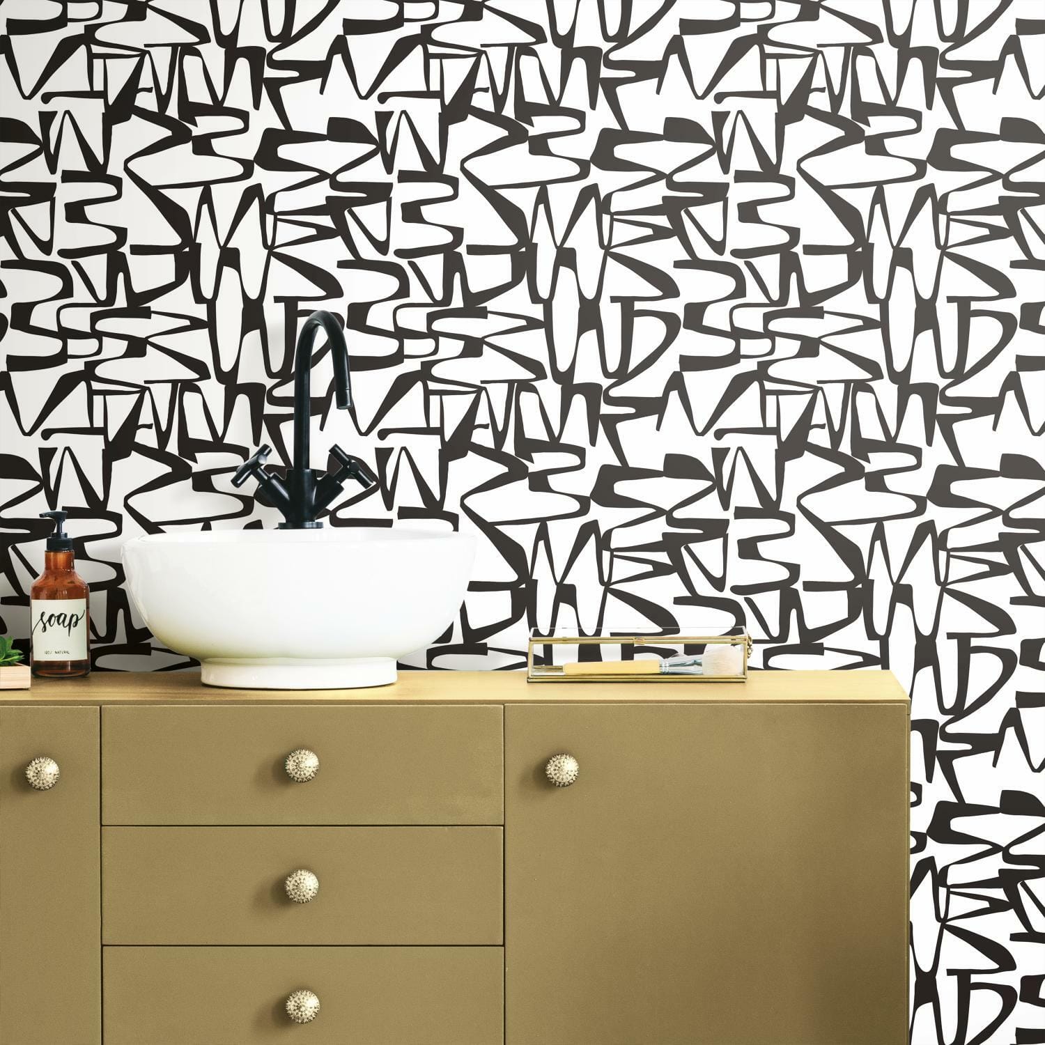 RoomMates Black Enigmatic Peel & Stick Wallpaper