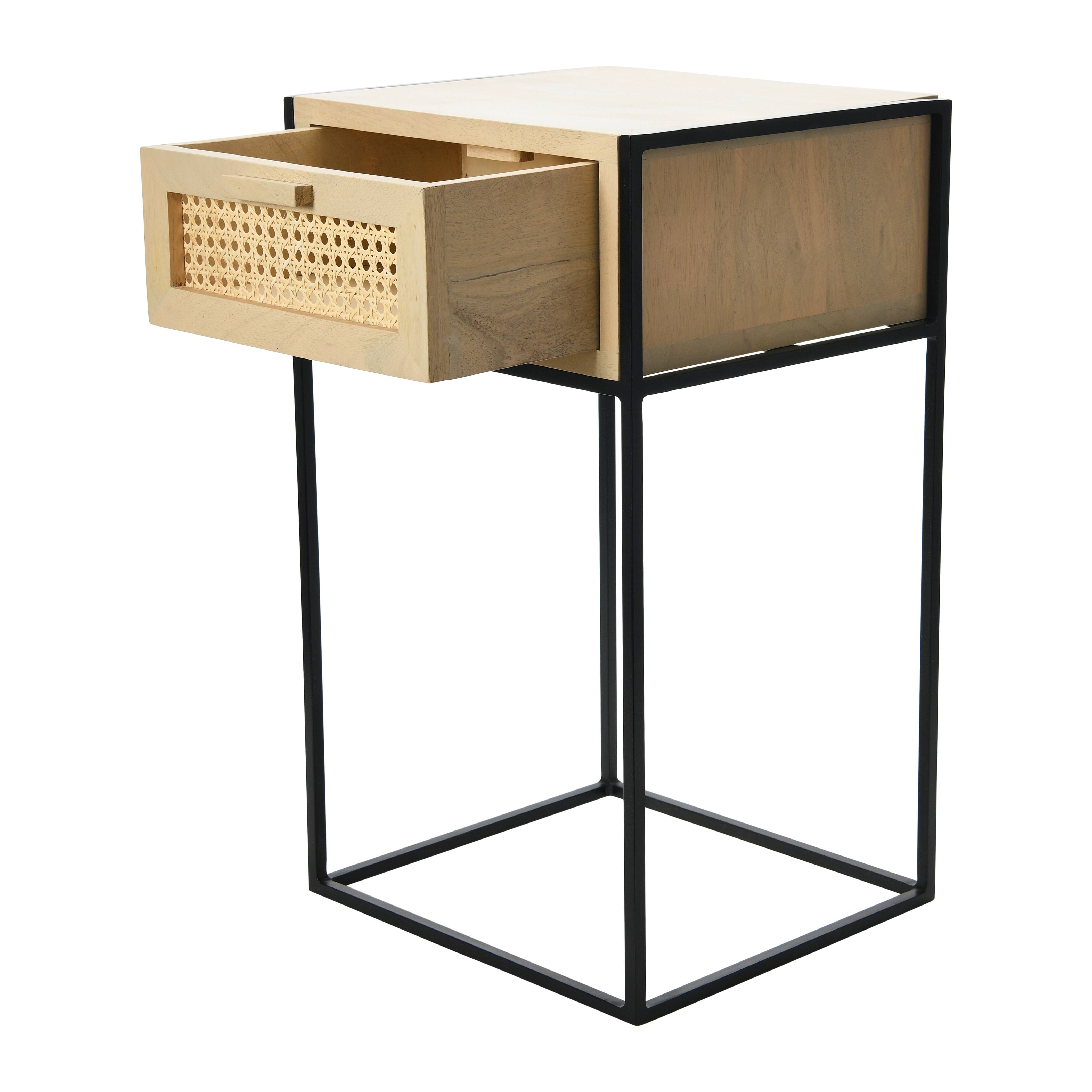 Hello Honey® 22" Natural Cane & Mango Wood End Table
