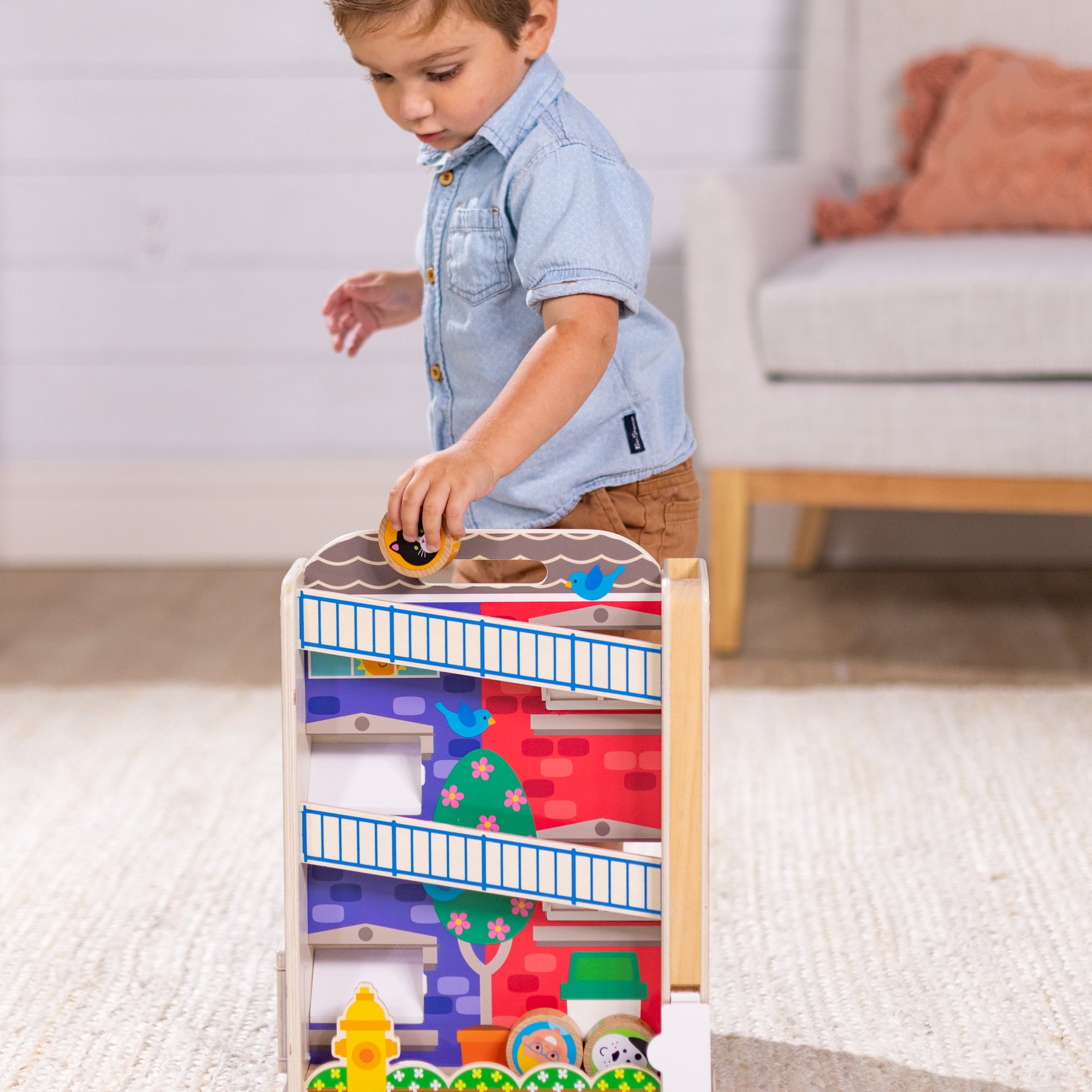 Melissa & Doug® GO TOTs™ Wooden Town House Tumble Play Set