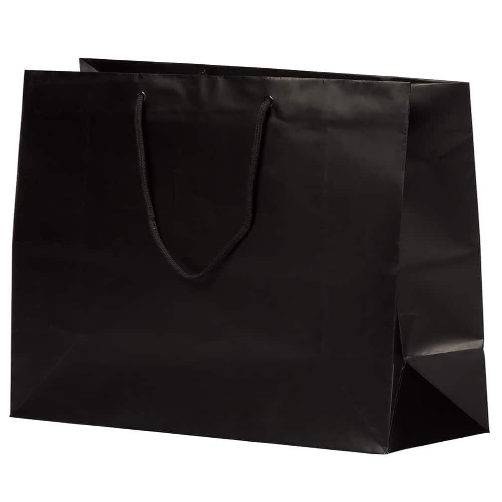 JAM Paper X-Large Black Matte Gift Bags, 100ct.