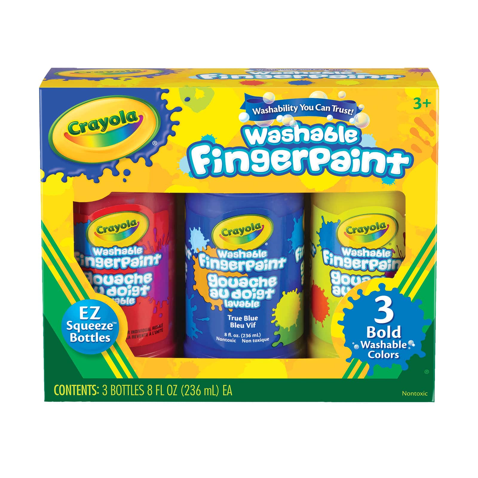 Crayola® Bold Colors Washable Finger Paint Set | 8 fl oz | Michaels®