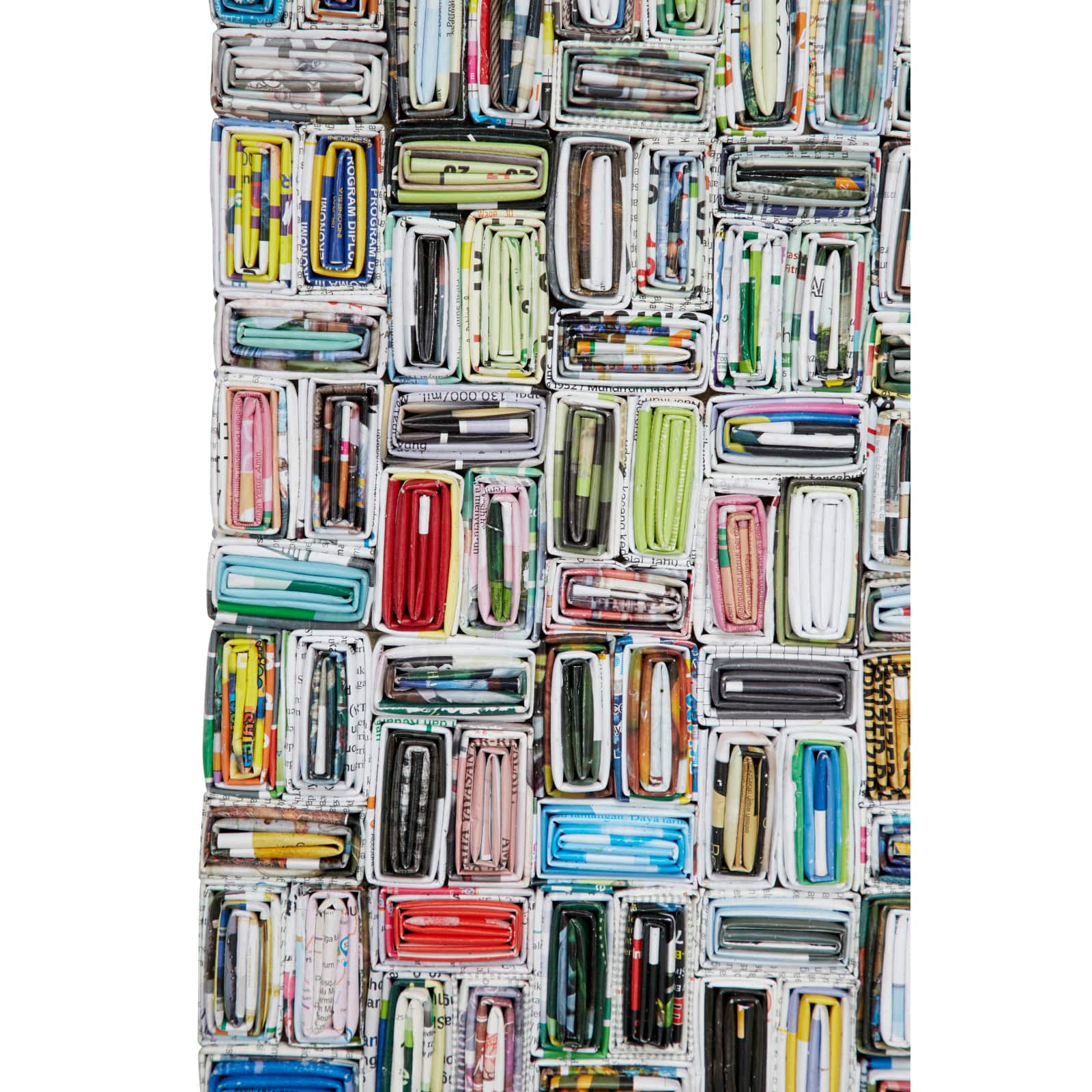 Multi Colored Modern Abstract Recycled Paper Wall Art, 23" x 40"