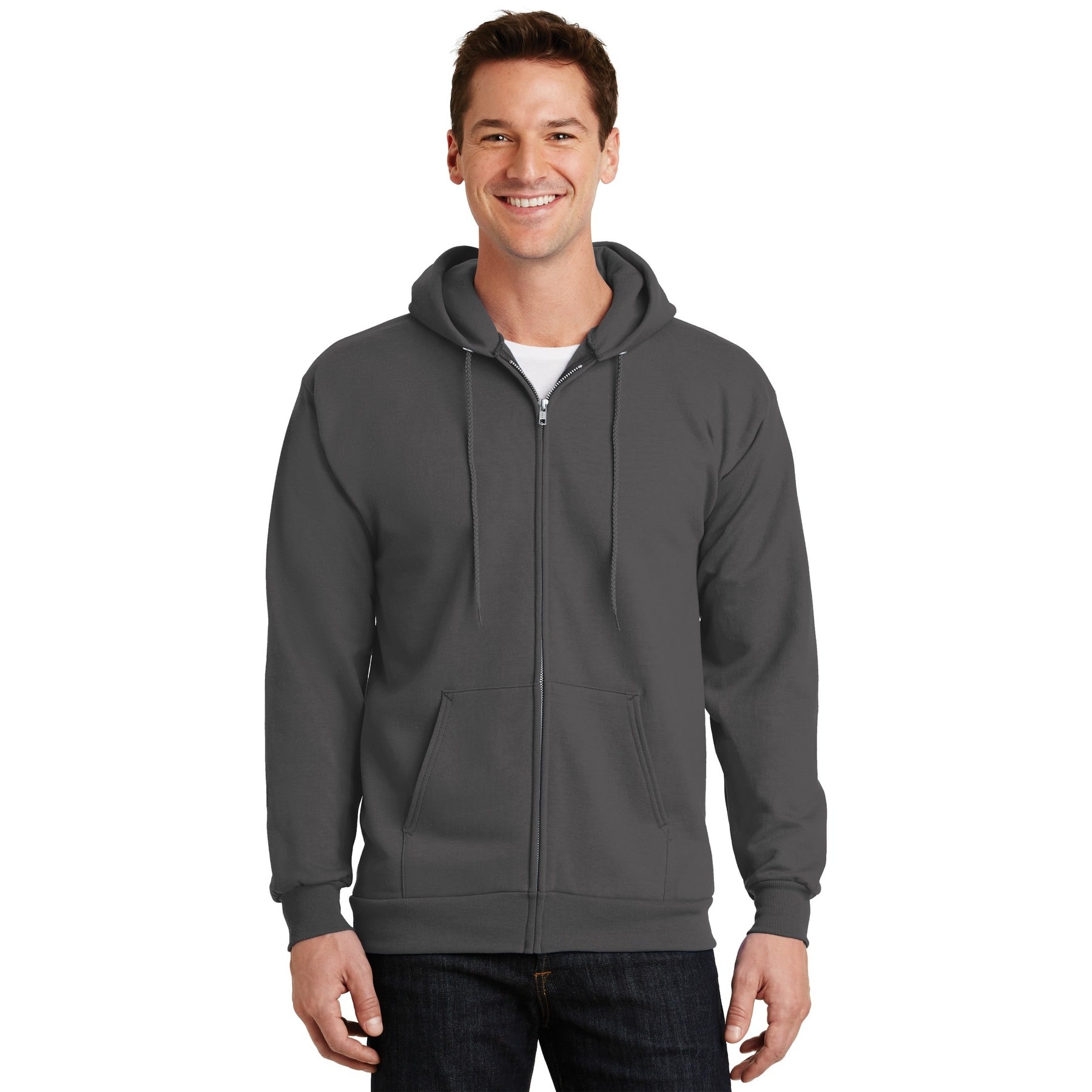 Port & Company® Essential Fleece Full-Zip Hooded Sweatshirt