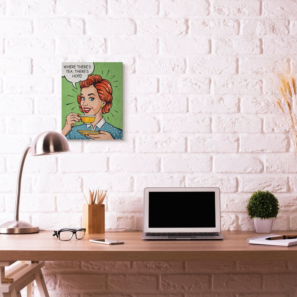 Stupell Industries There's Tea There's Hope Canvas Wall Art