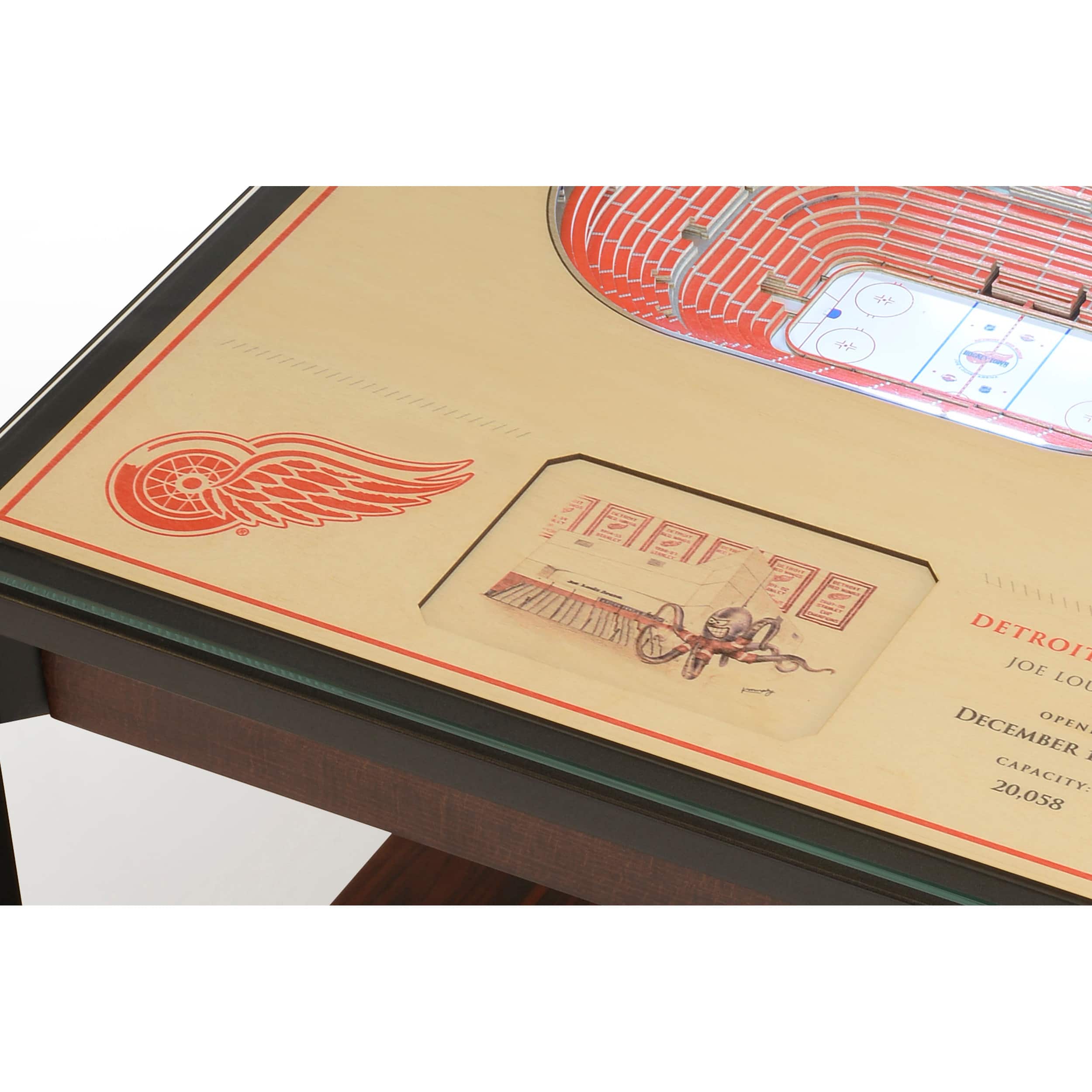 Detroit Red Wings  25-Layer StadiumViews Lighted End Table
