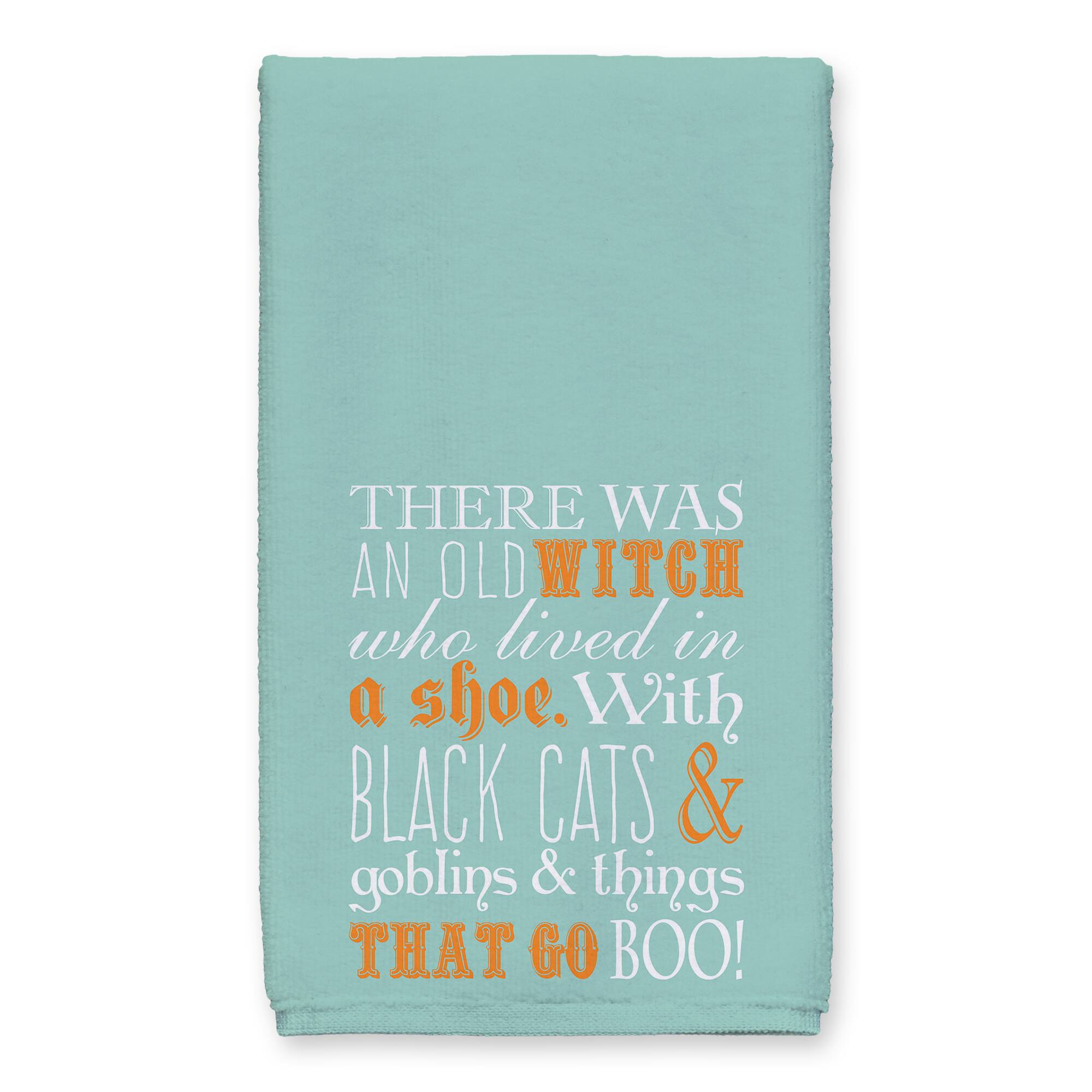 Witch in a Shoe Tea Towel Set