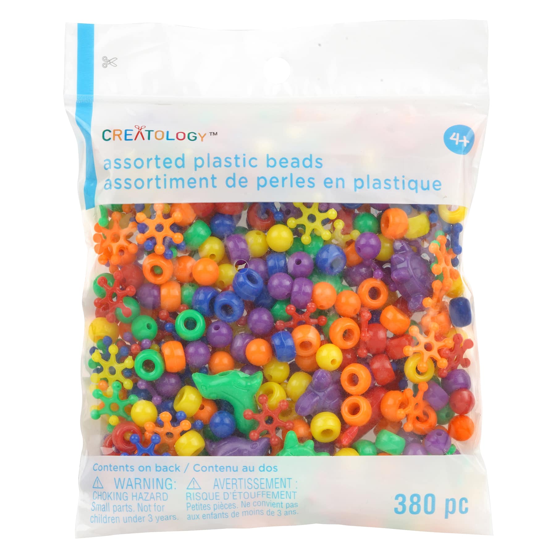 12 Packs: 380 ct. (4,560 total) Rainbow Mixed Shape Beads by Creatology™