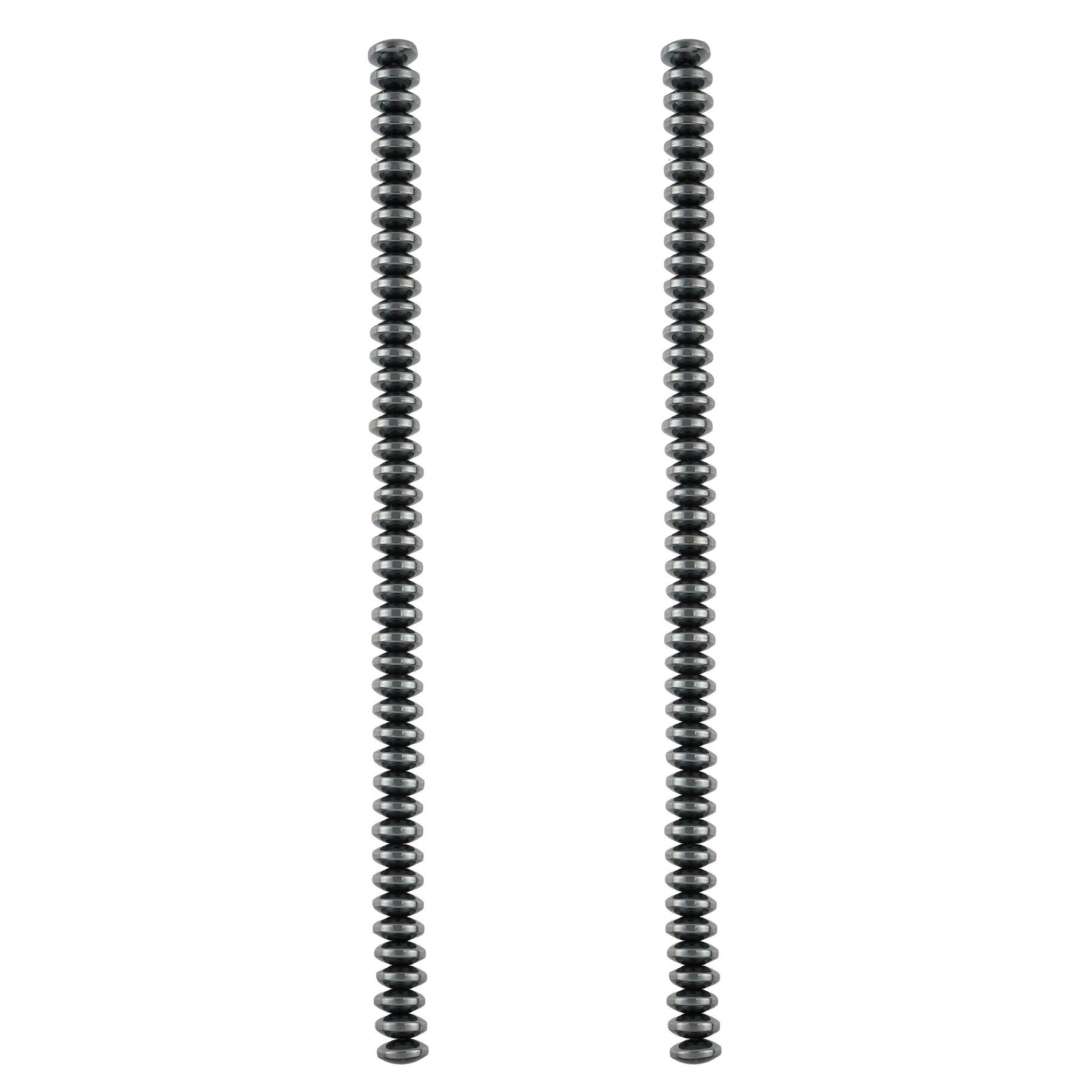 12 Pack: Black Hematite Rondelle Beads, 6mm by Bead Landing™