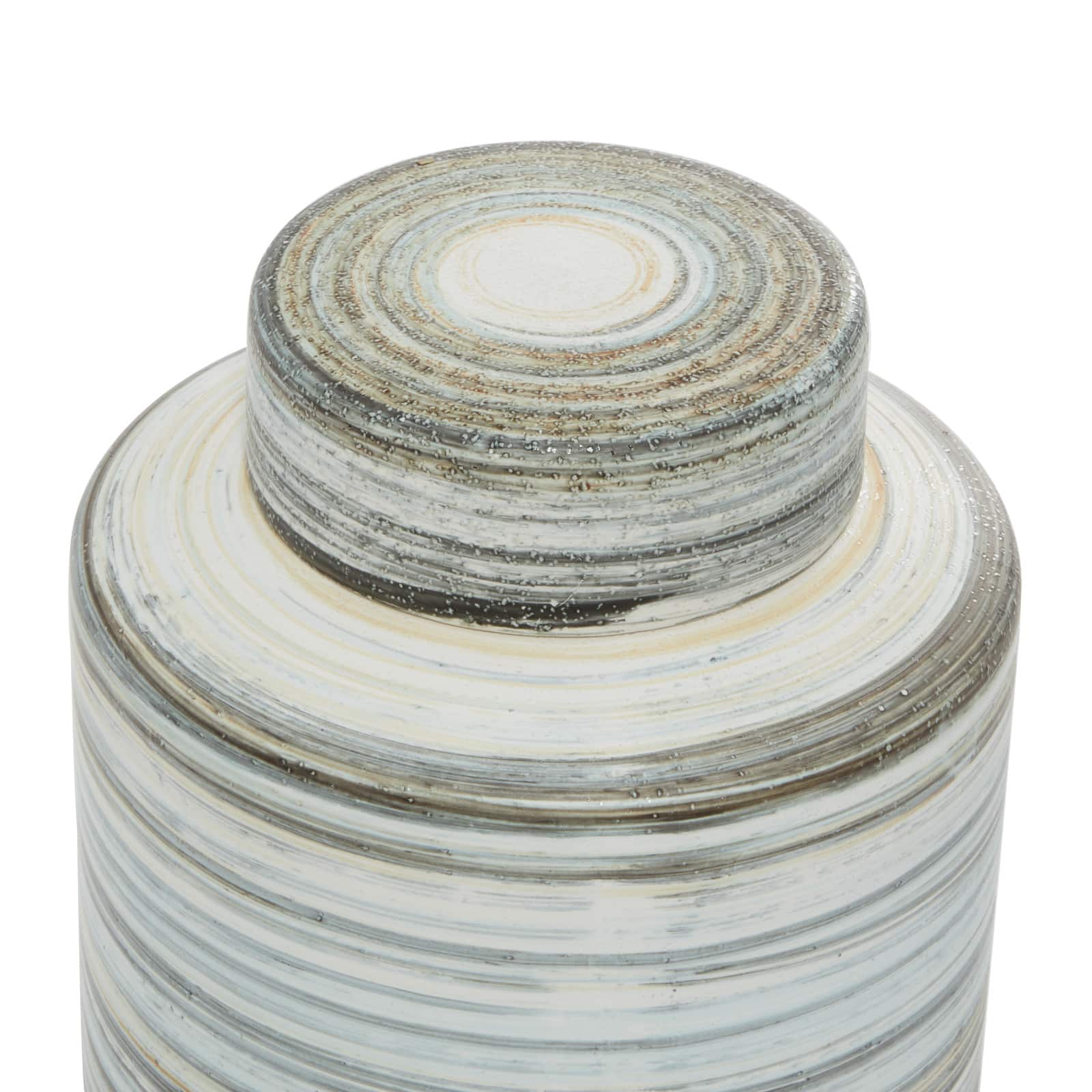 Gray & White Ceramic Farmhouse Decorative Jar Set
