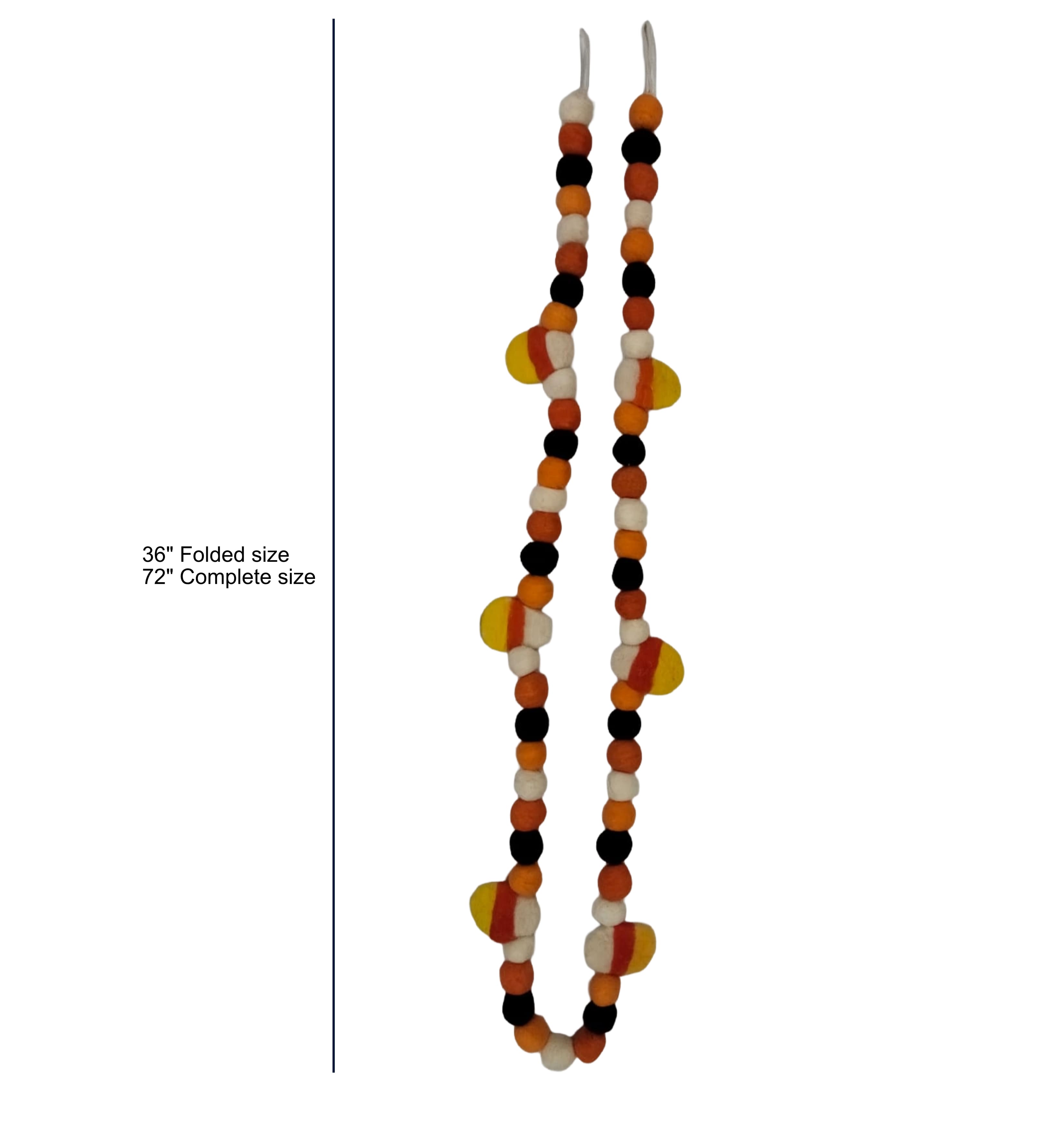 6ft. Wool Candy Corn & Pom Pom Garland by Ashland®