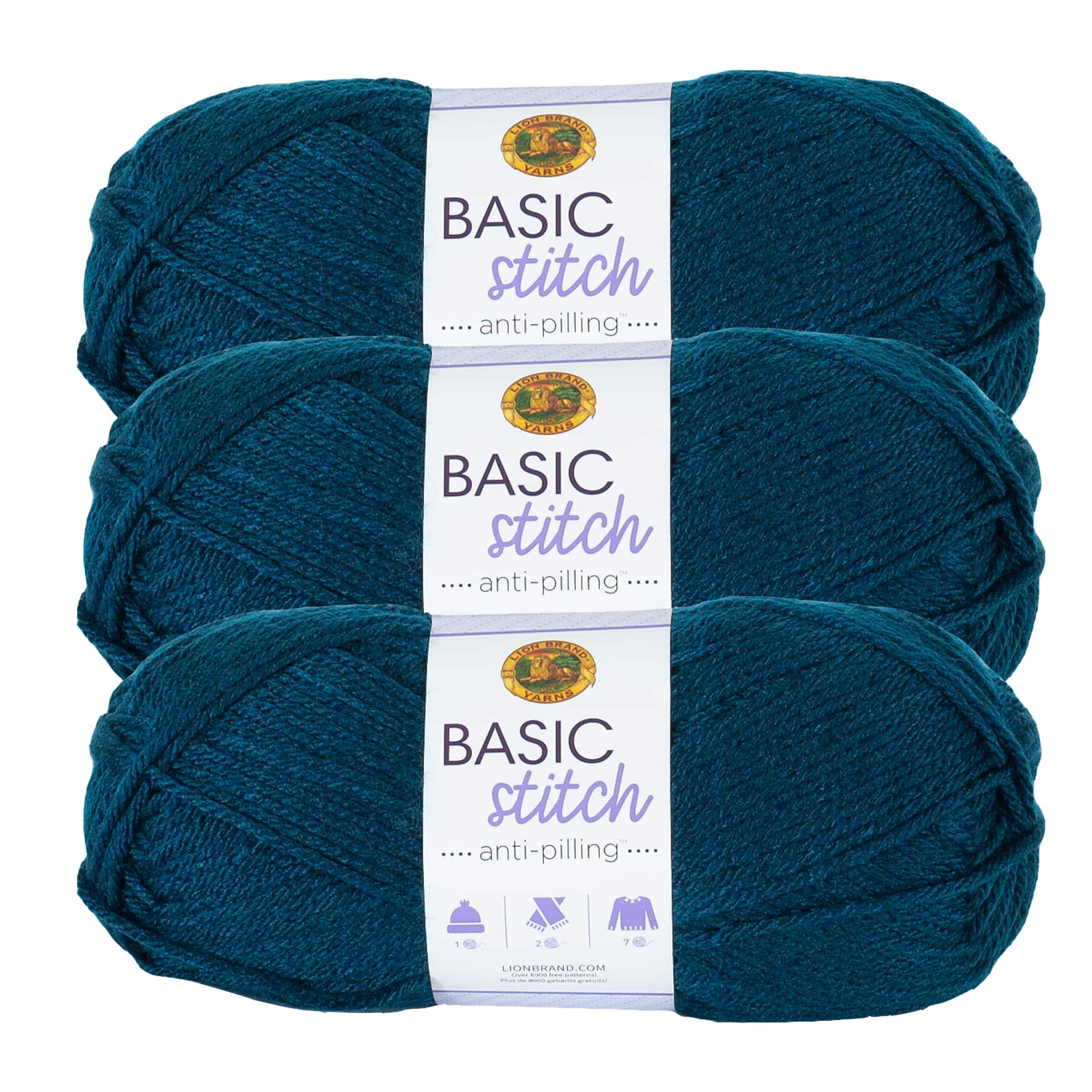 3 Pack Lion Brand® Basic Stitch Anti Pilling™ Yarn