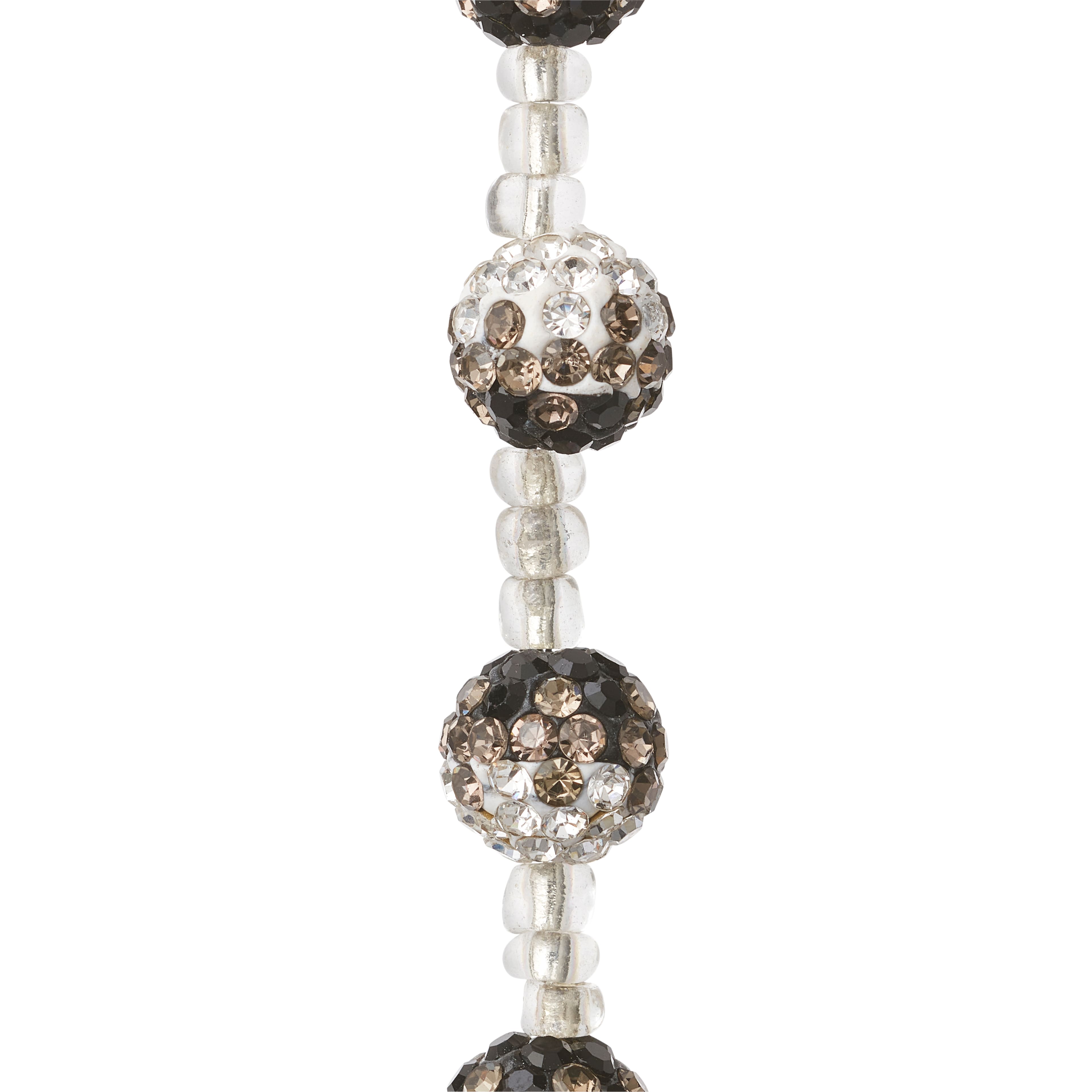Charcoal Rhinestone Studded Acrylic Beads, 10mm by Bead Landing™