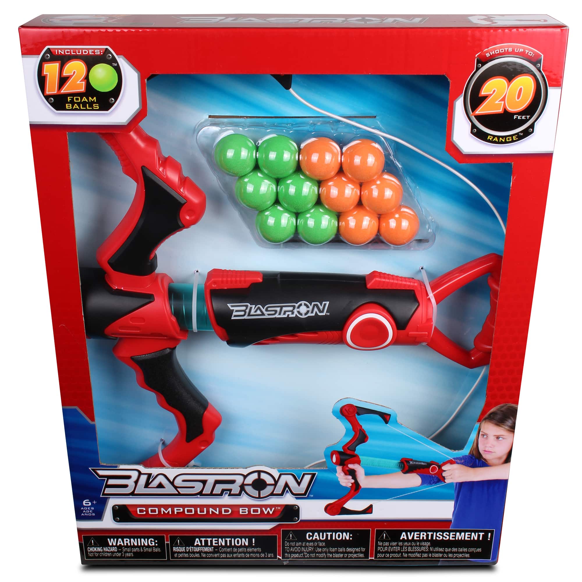 NKOK Blastron™ CannonBall Blaster: Red Compound Bow