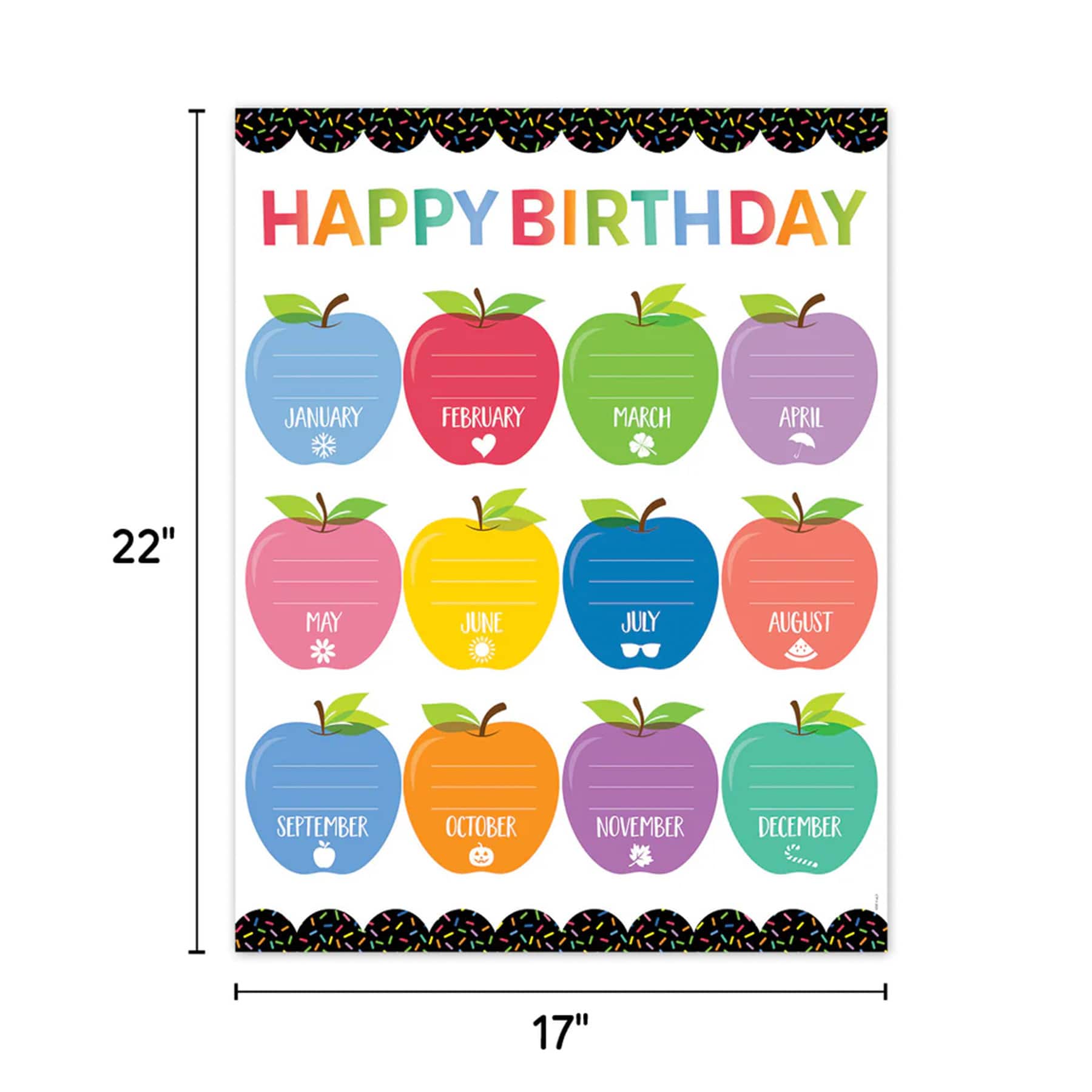 Creative Teaching Press® 17" x 22" Apple Time Classroom Essentials Charts Set