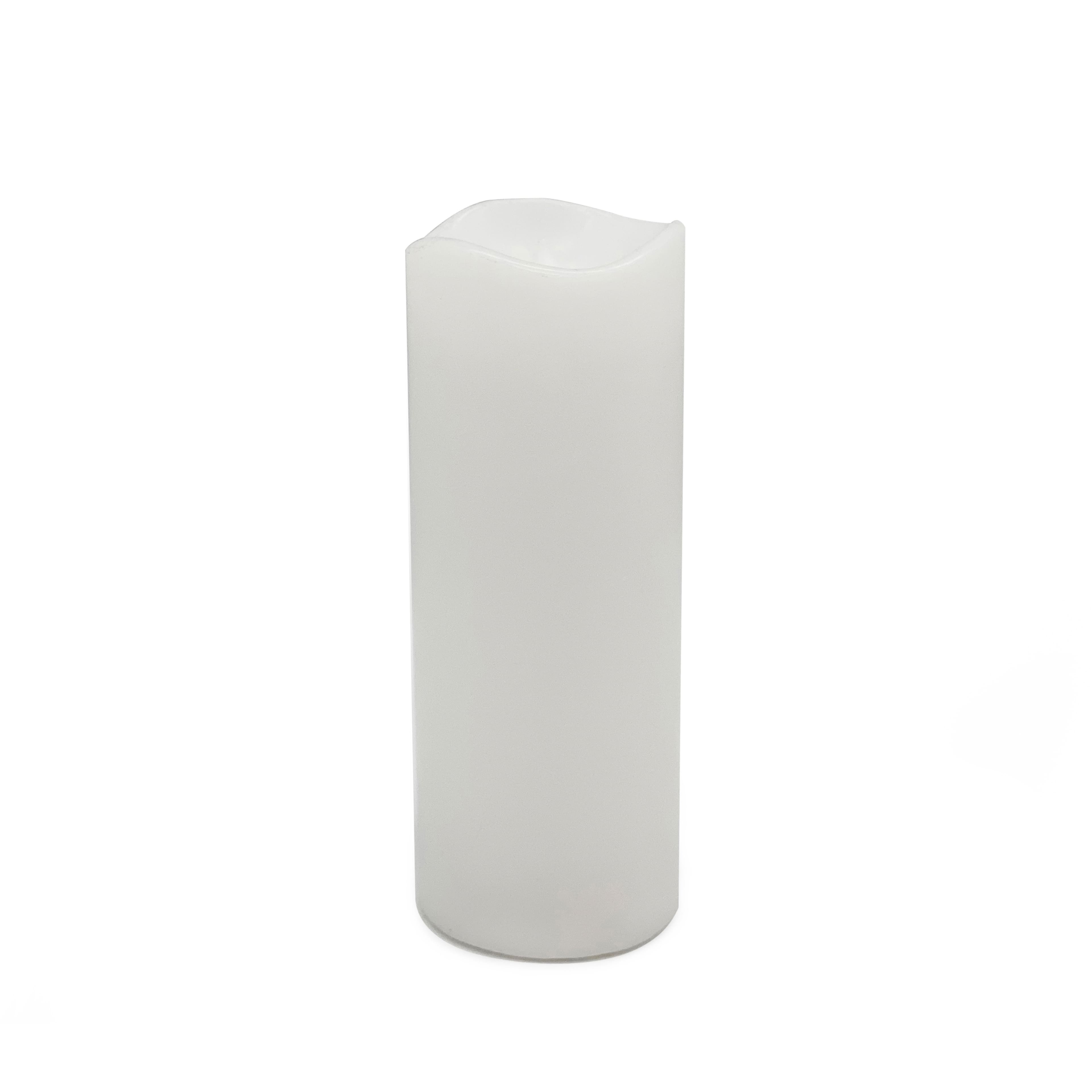 6 Pack: White Glowing Flame LED Wax Pillar Candle by Ashland®
