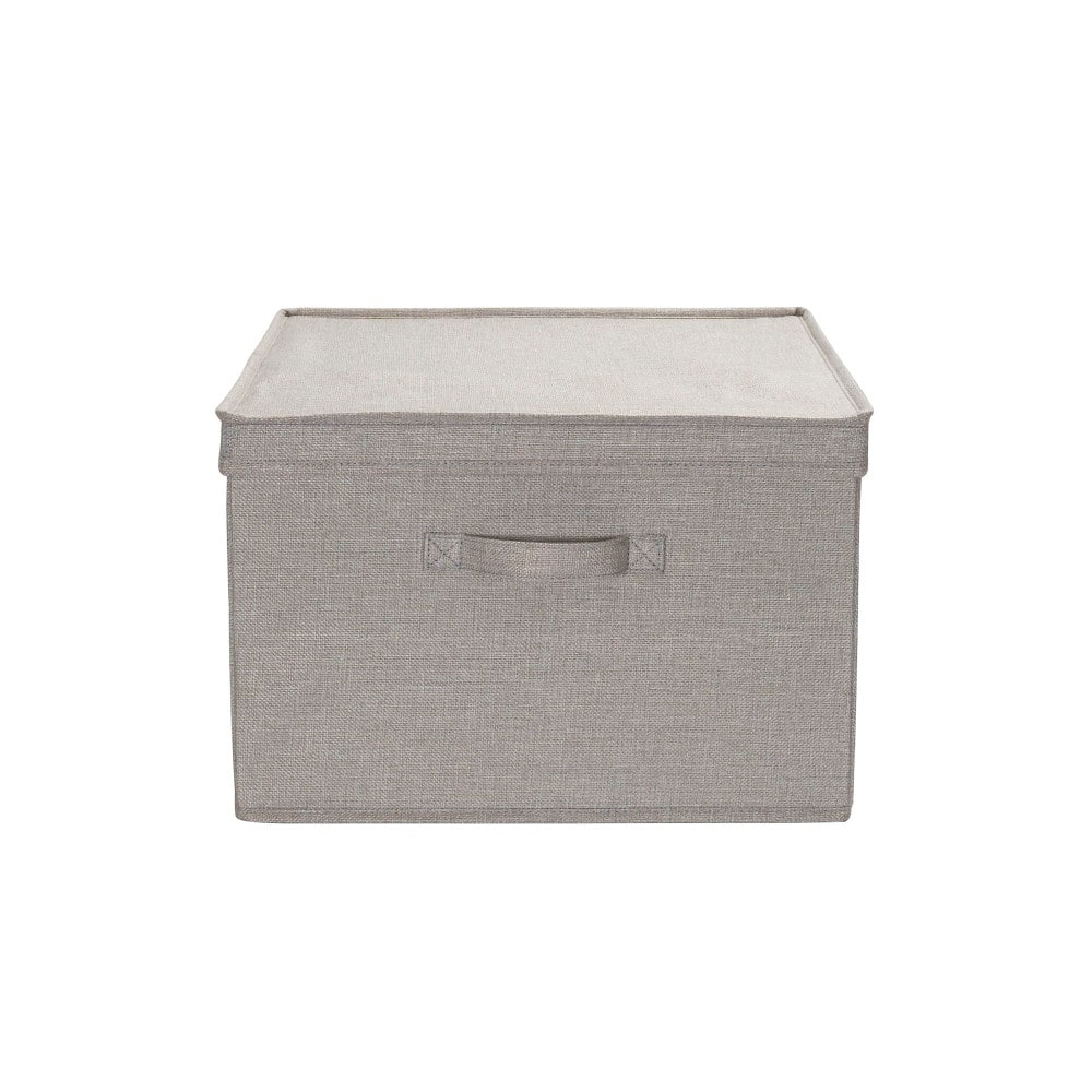 Household Essentials Fabric Storage Bin with Lid, 2ct.