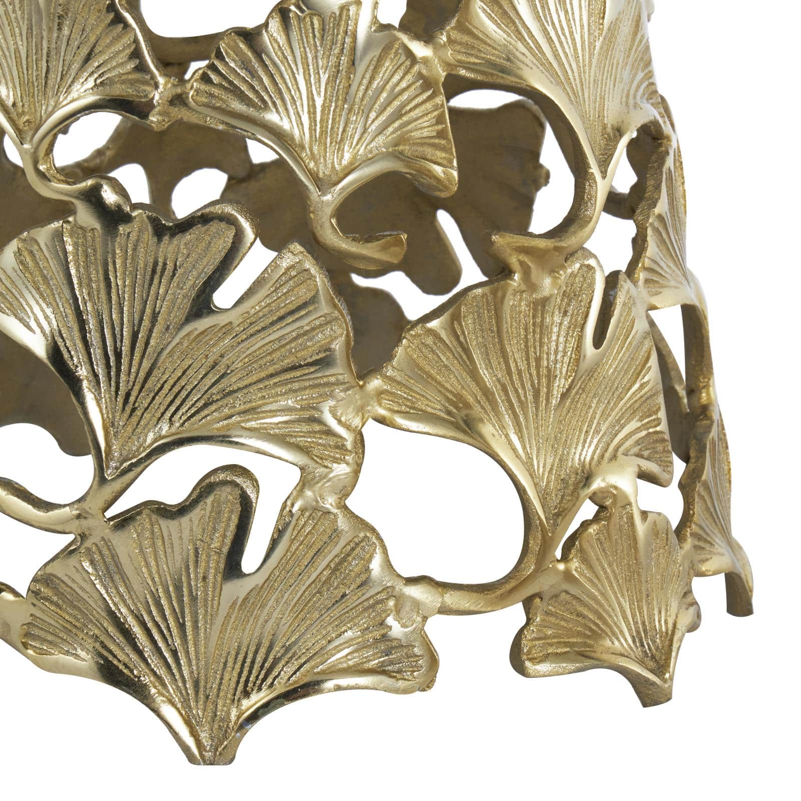 Gold Accent Table with Tempered Glass Tabletop Set