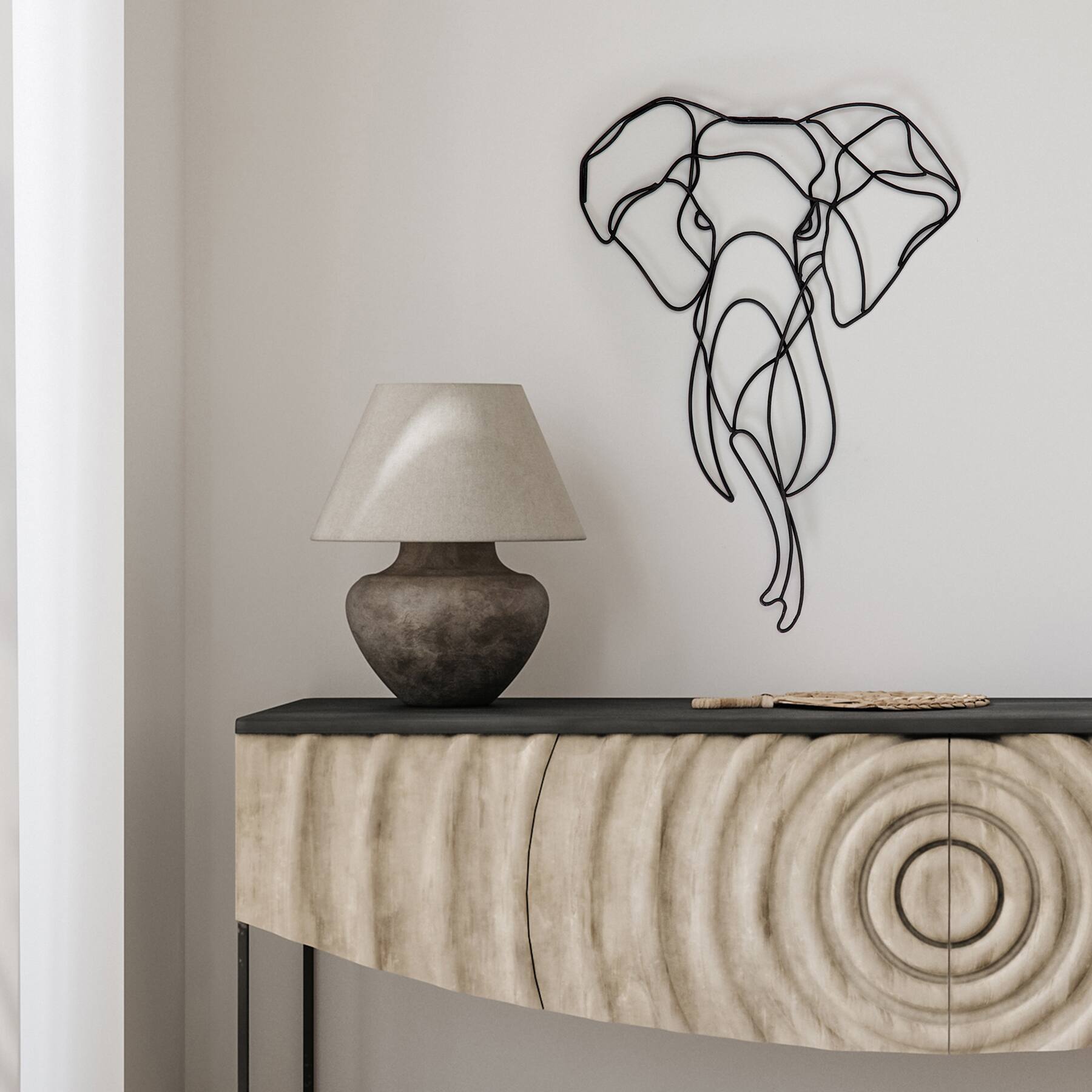 Habitat Decor 28" Asha Elephant Metal Wall Art
