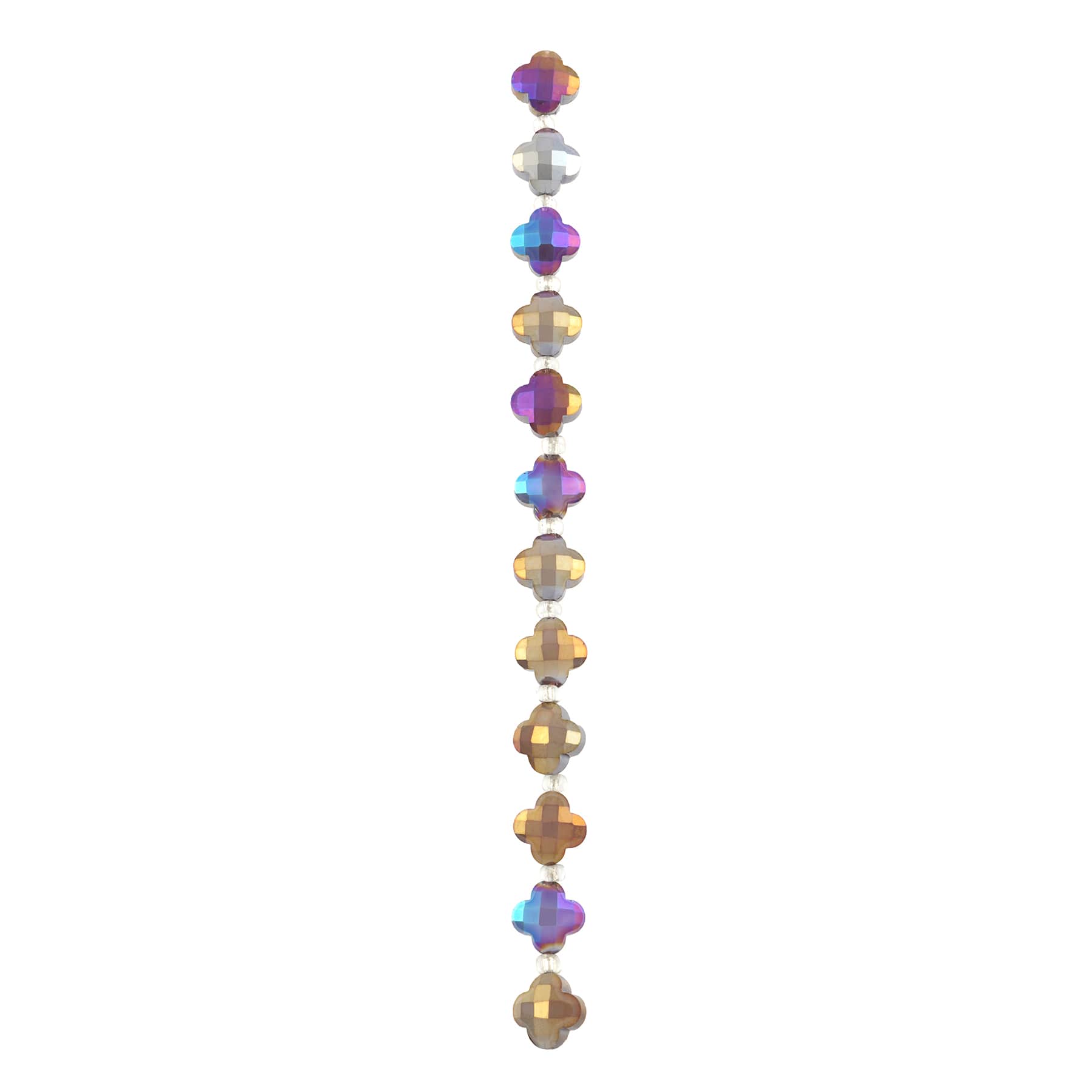 Purple Glass Faceted Cross Beads, 12mm by Bead Landing™
